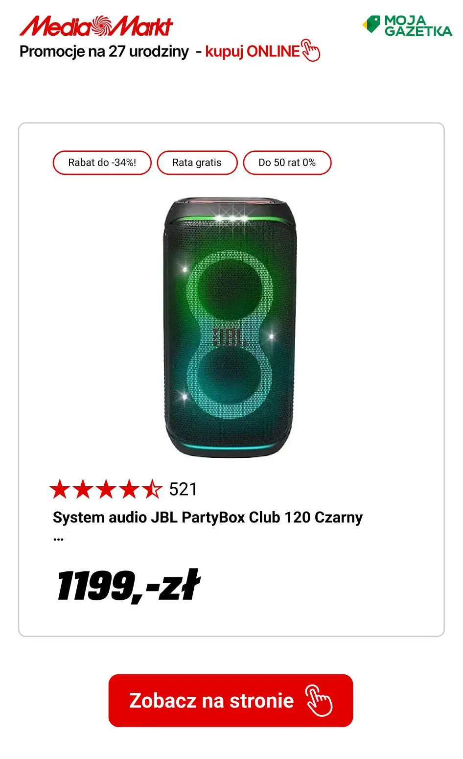 gazetka promocyjna Media Markt 27% zniżki lub 34% z okazji urodzin MediaMarkt! - Strona 9