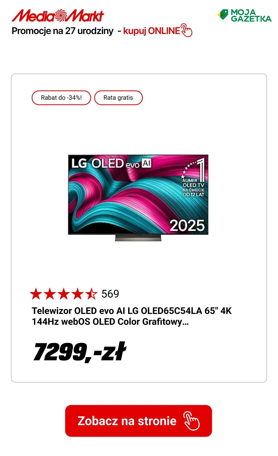 gazetka promocyjna Media Markt 27% zniżki lub 34% z okazji urodzin MediaMarkt! - Strona 11