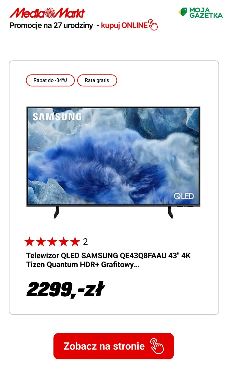 gazetka promocyjna Media Markt 27% zniżki lub 34% z okazji urodzin MediaMarkt! - Strona 12