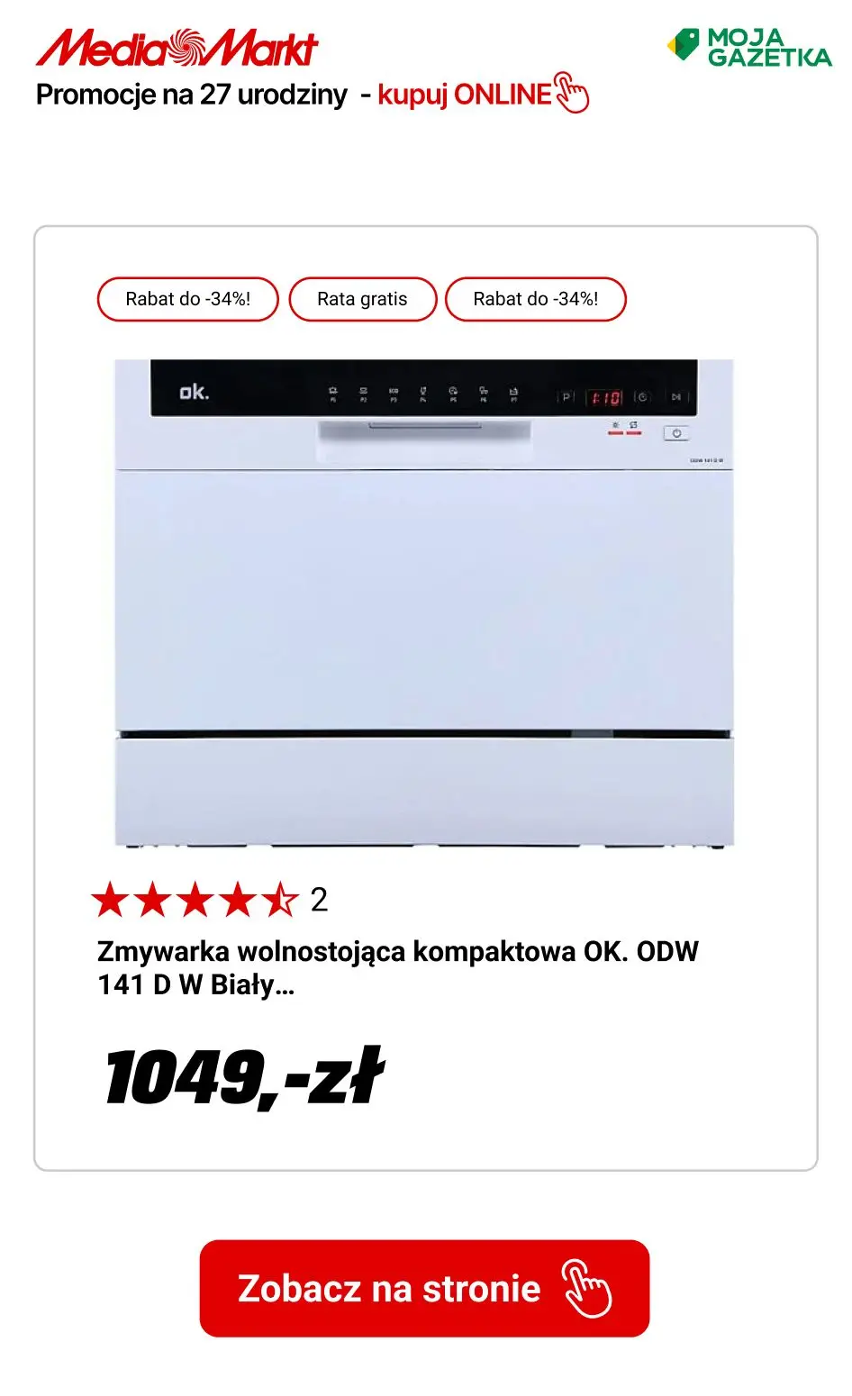 gazetka promocyjna Media Markt 27% zniżki lub 34% z okazji urodzin MediaMarkt! - Strona 14