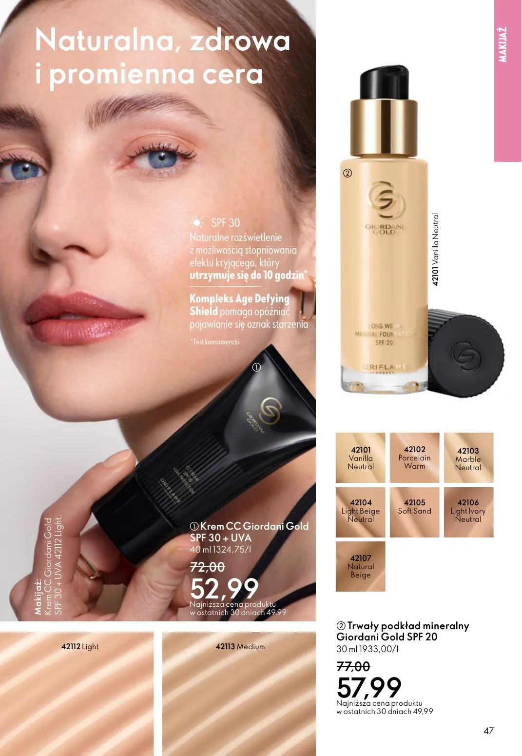 gazetka promocyjna ORIFLAME Eliksir promienności cery - Strona 47