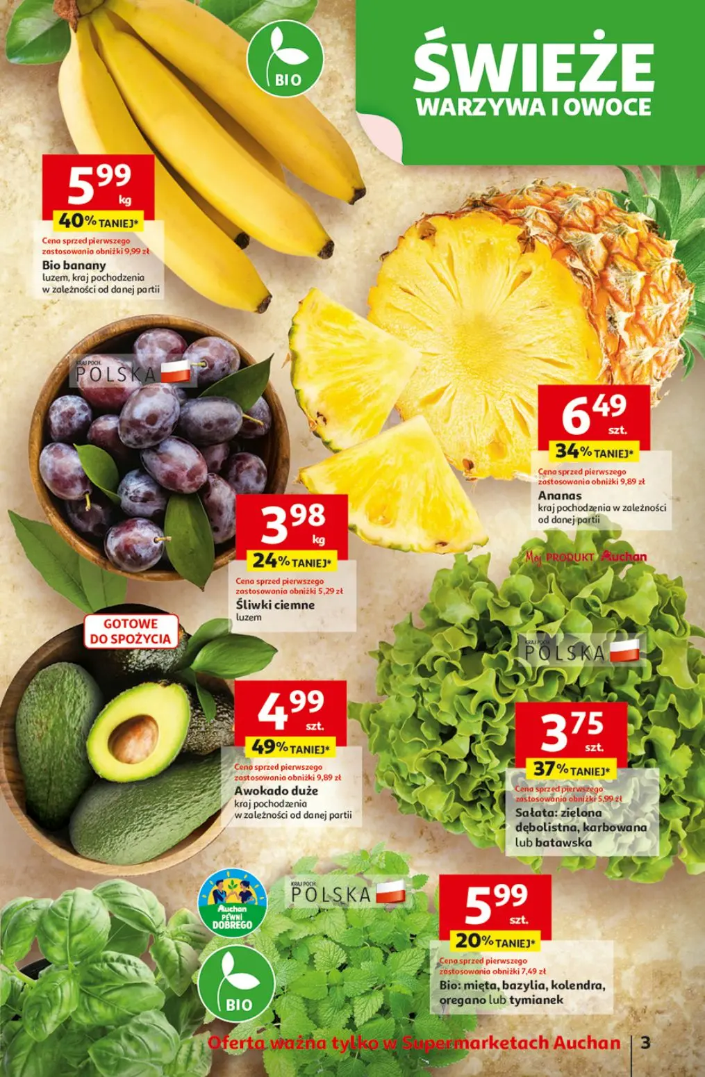 gazetka promocyjna Auchan Supermarket Wielkie przeboje cenowe - Strona 3