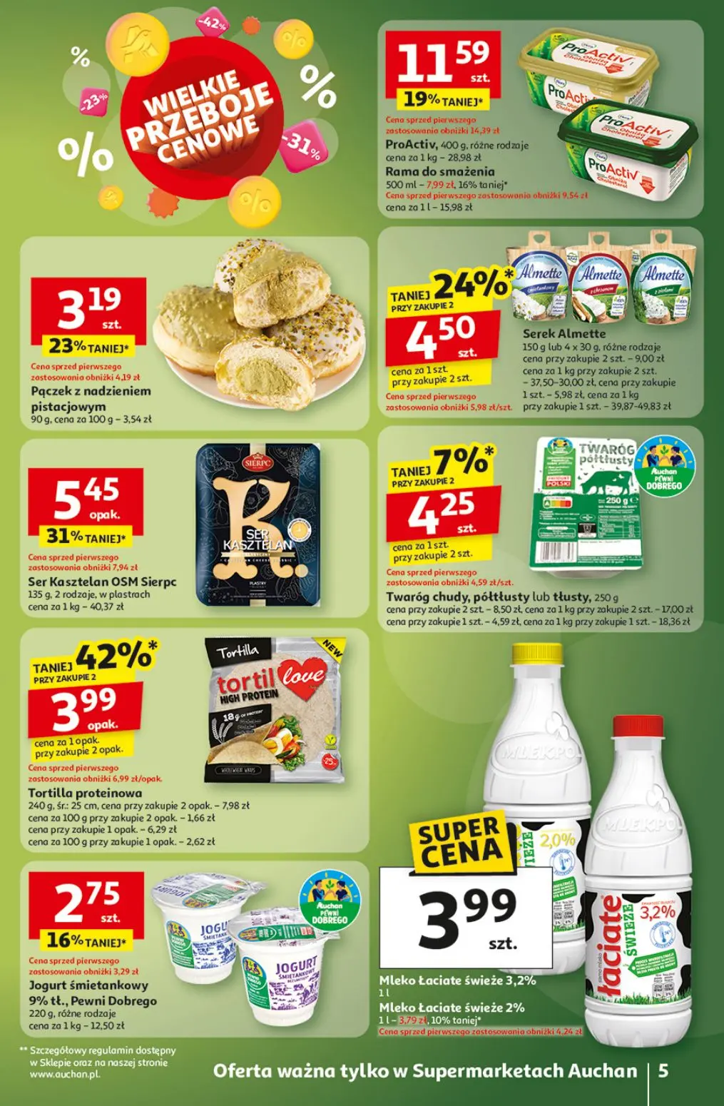 gazetka promocyjna Auchan Supermarket Wielkie przeboje cenowe - Strona 5