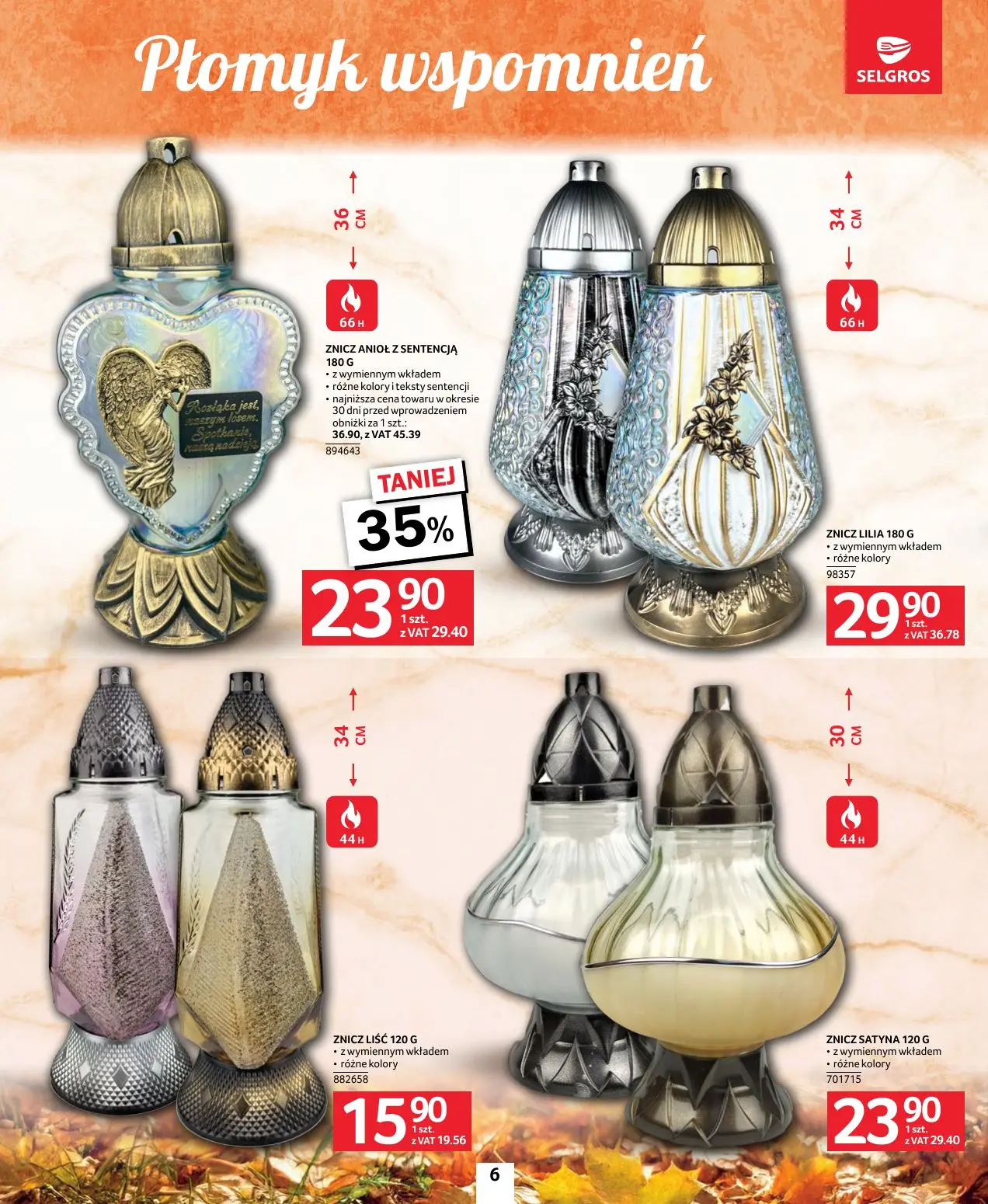 gazetka promocyjna SELGROS Katalog Wszystkich Świętych - Strona 6