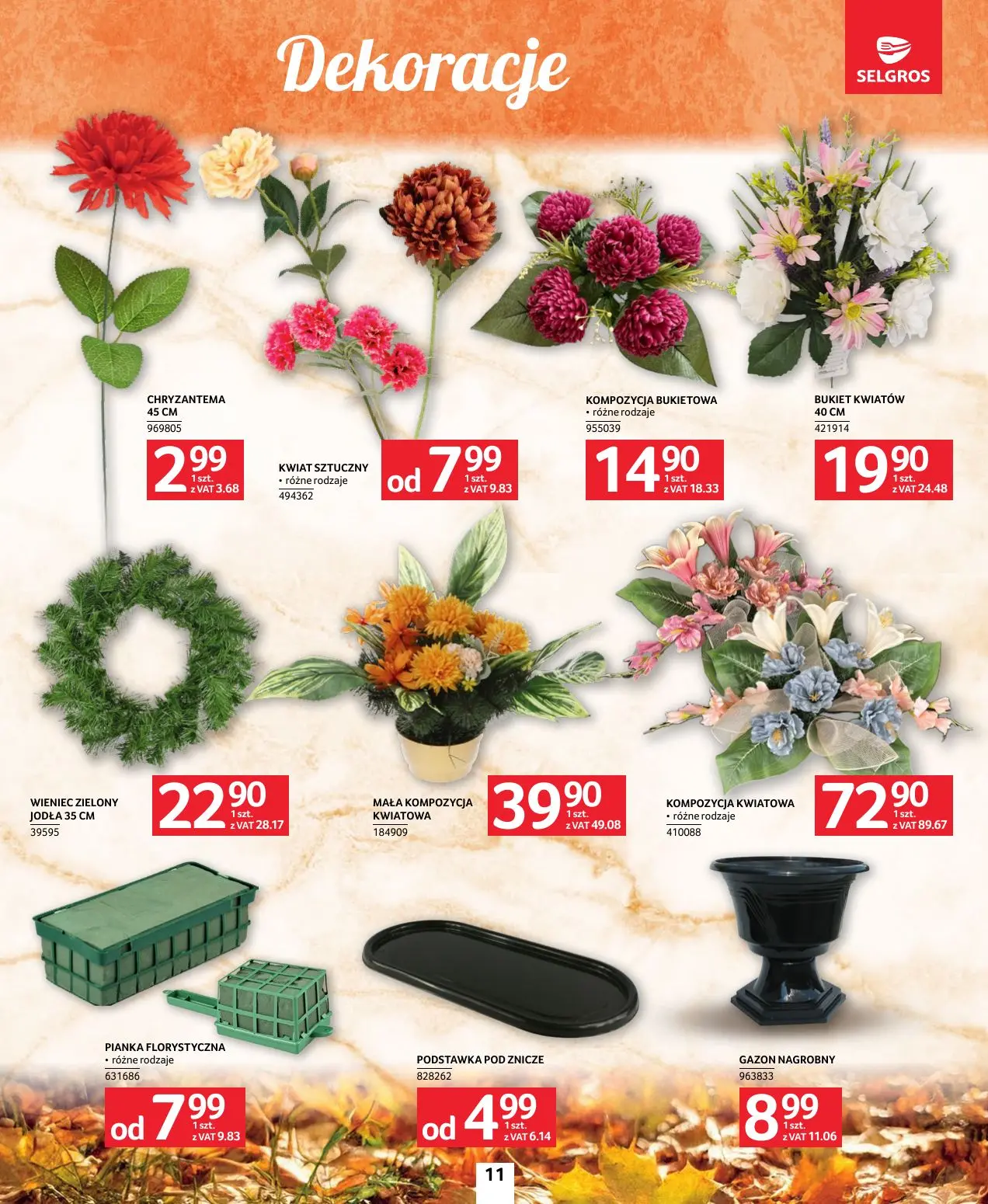 gazetka promocyjna SELGROS Katalog Wszystkich Świętych - Strona 11