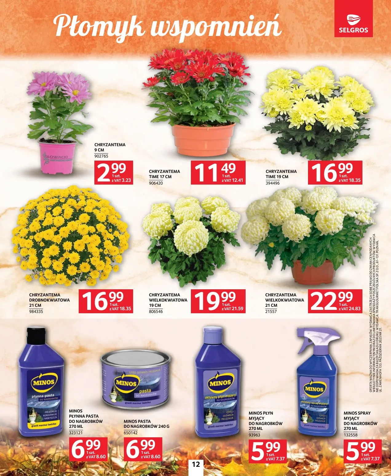 gazetka promocyjna SELGROS Katalog Wszystkich Świętych - Strona 12