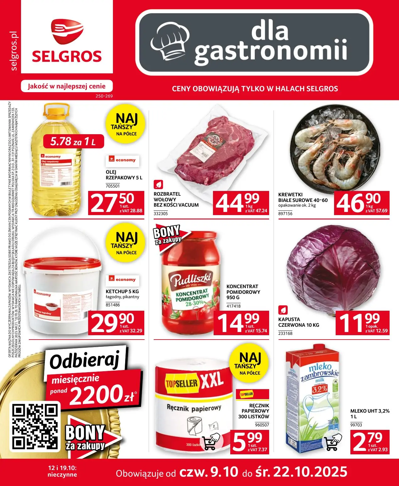 gazetka promocyjna SELGROS Oferta dla gastronomii - Strona 1