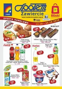 Gazetka promocyjna Społem Zawiercie, ważna od 2025-10-13 do 2025-10-24.