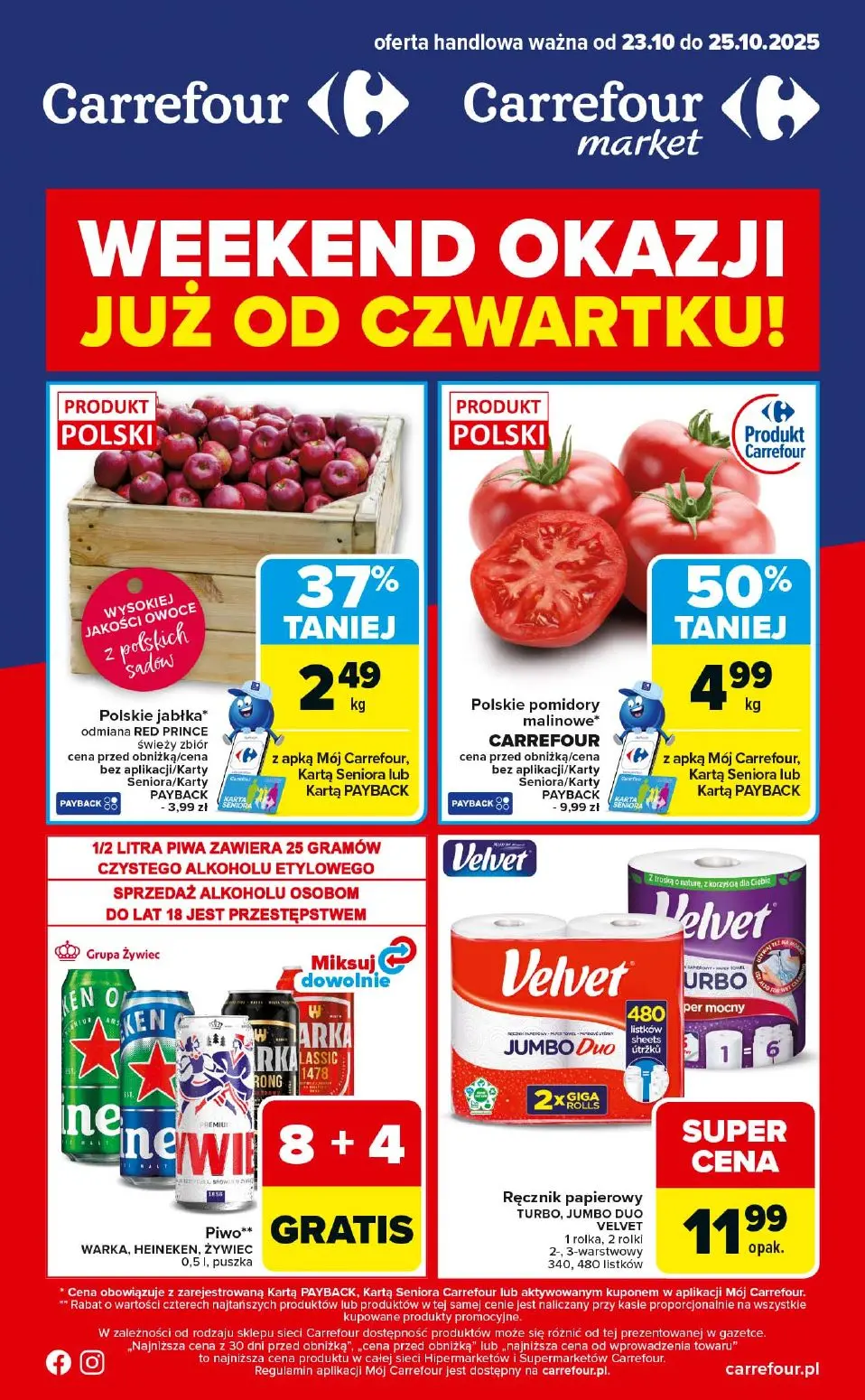 gazetka promocyjna Carrefour Market Weekend już od czwartku - Strona 1