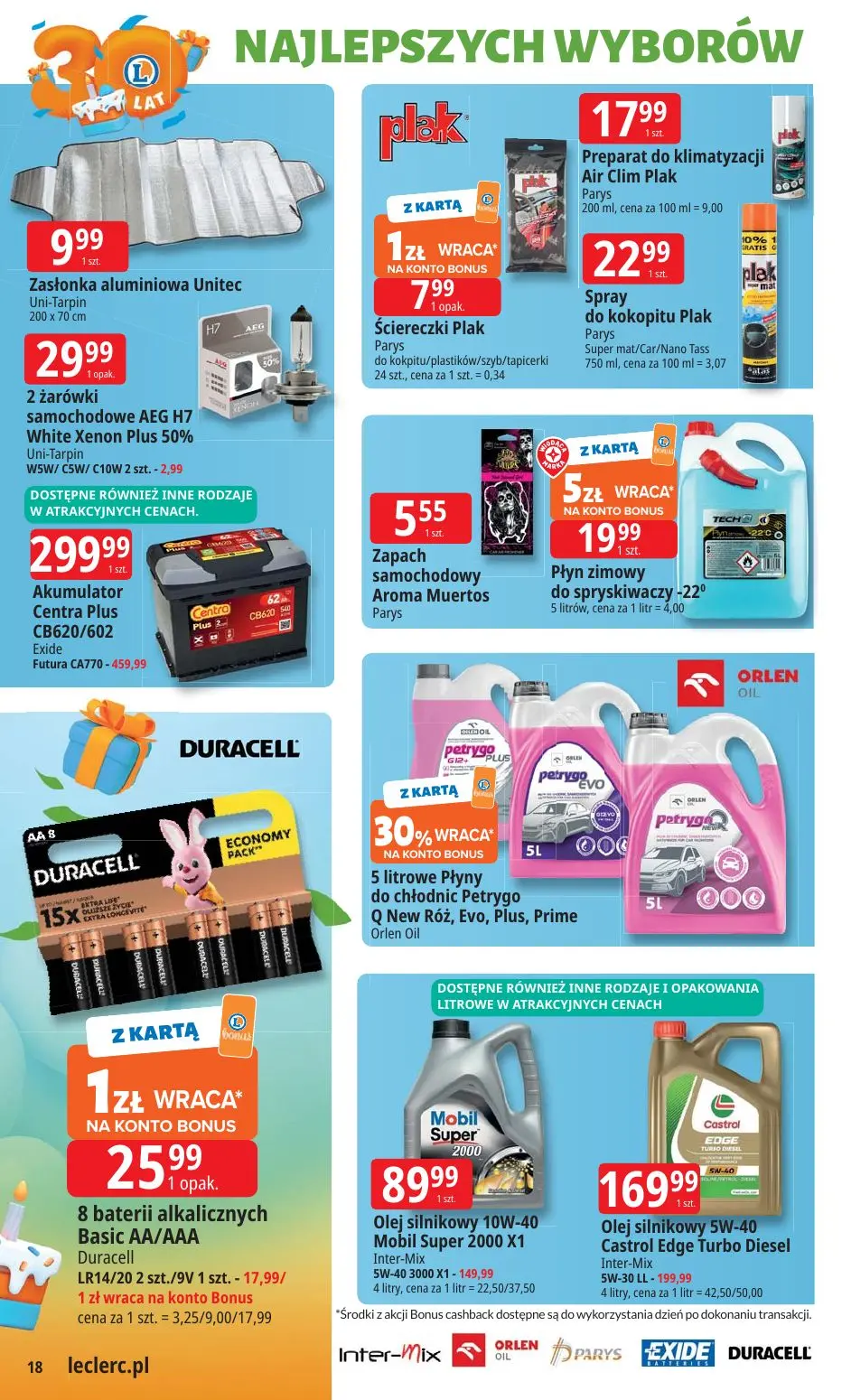 gazetka promocyjna E.Leclerc 30 lat Najlepszych wyborów - oferta rozszerzona - Strona 18