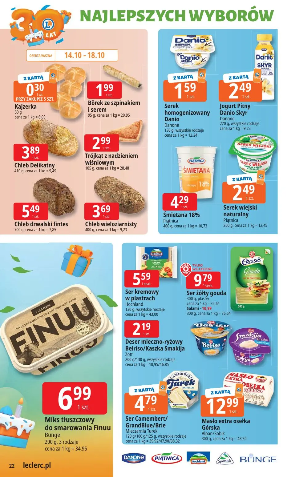 gazetka promocyjna E.Leclerc 30 lat Najlepszych wyborów - oferta rozszerzona - Strona 22