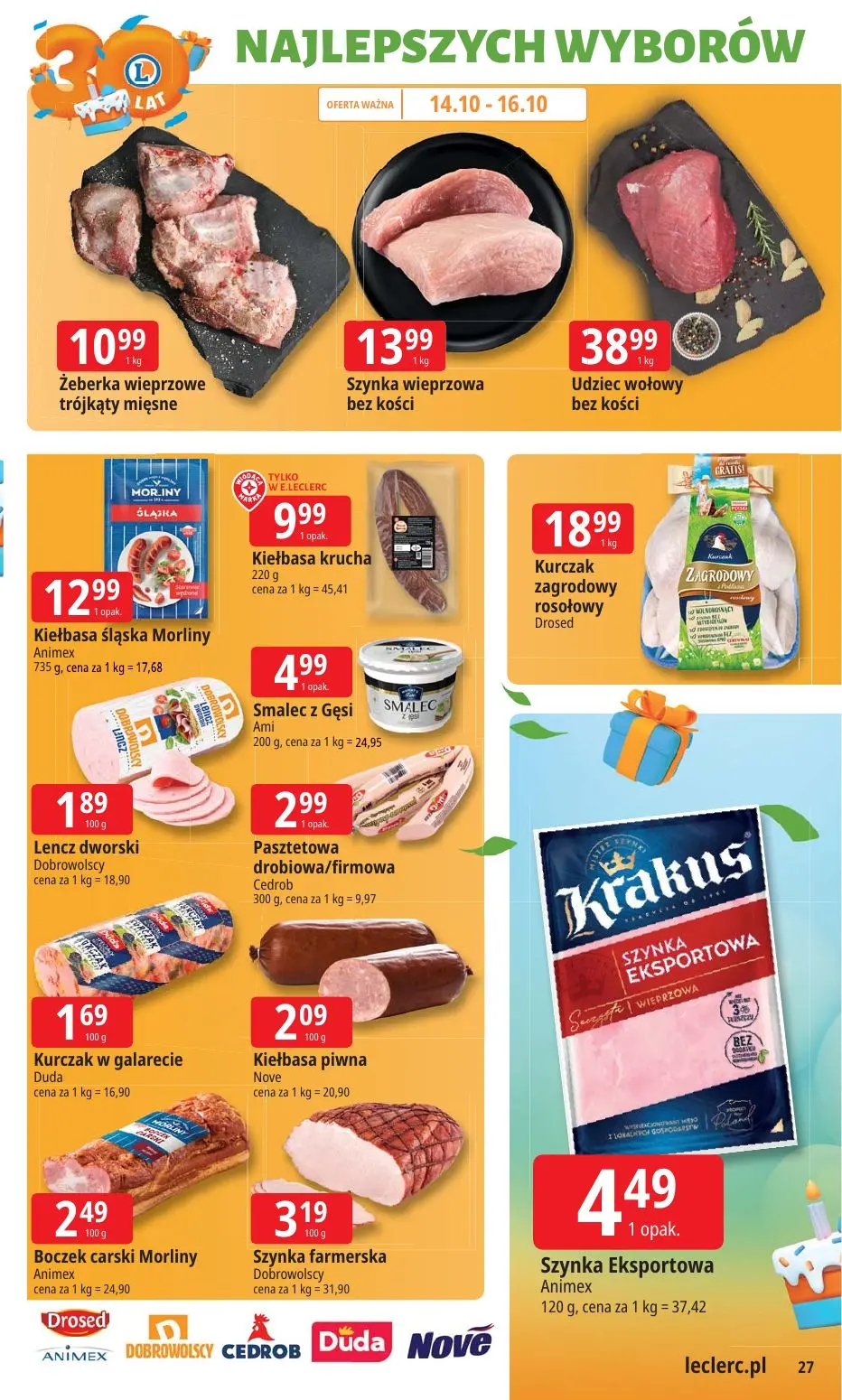 gazetka promocyjna E.Leclerc 30 lat Najlepszych wyborów - oferta rozszerzona - Strona 27