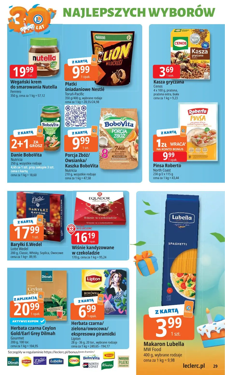 gazetka promocyjna E.Leclerc 30 lat Najlepszych wyborów - oferta rozszerzona - Strona 29