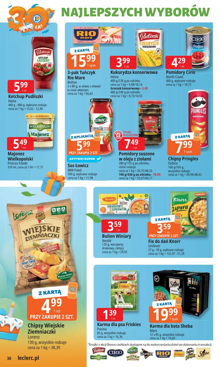 gazetka promocyjna E.Leclerc 30 lat Najlepszych wyborów - oferta rozszerzona - Strona 30