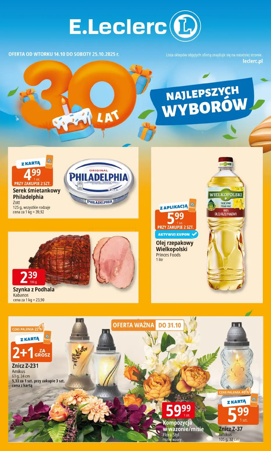 gazetka promocyjna E.Leclerc 30 lat Najlepszych wyborów - Strona 1