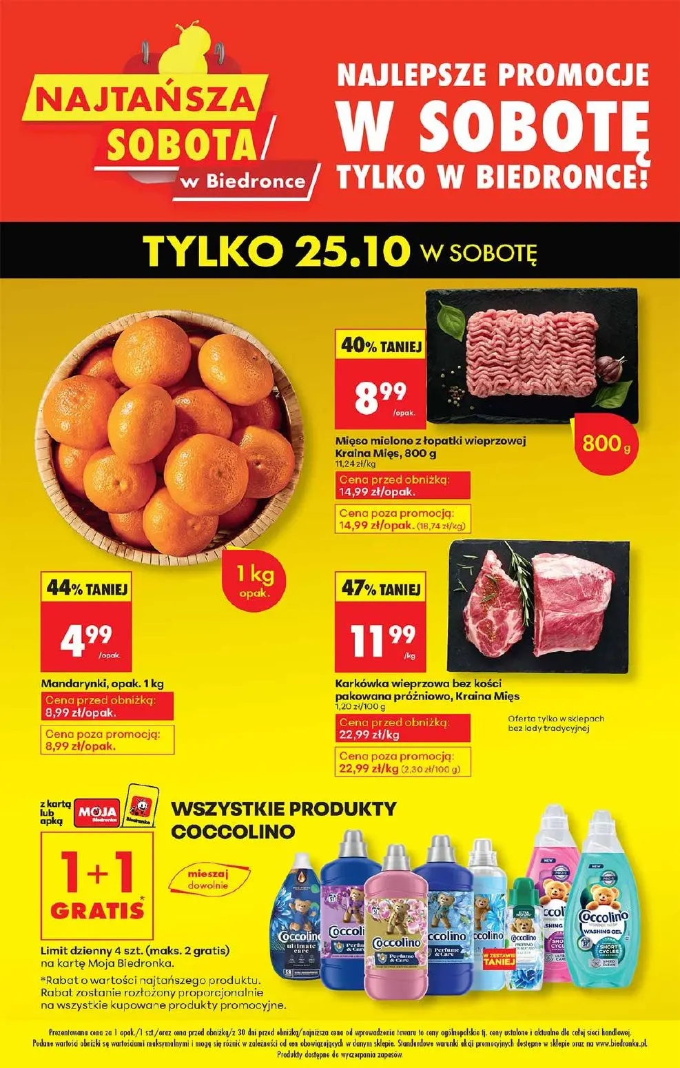 gazetka promocyjna Biedronka Najtańsza sobota  - Strona 1