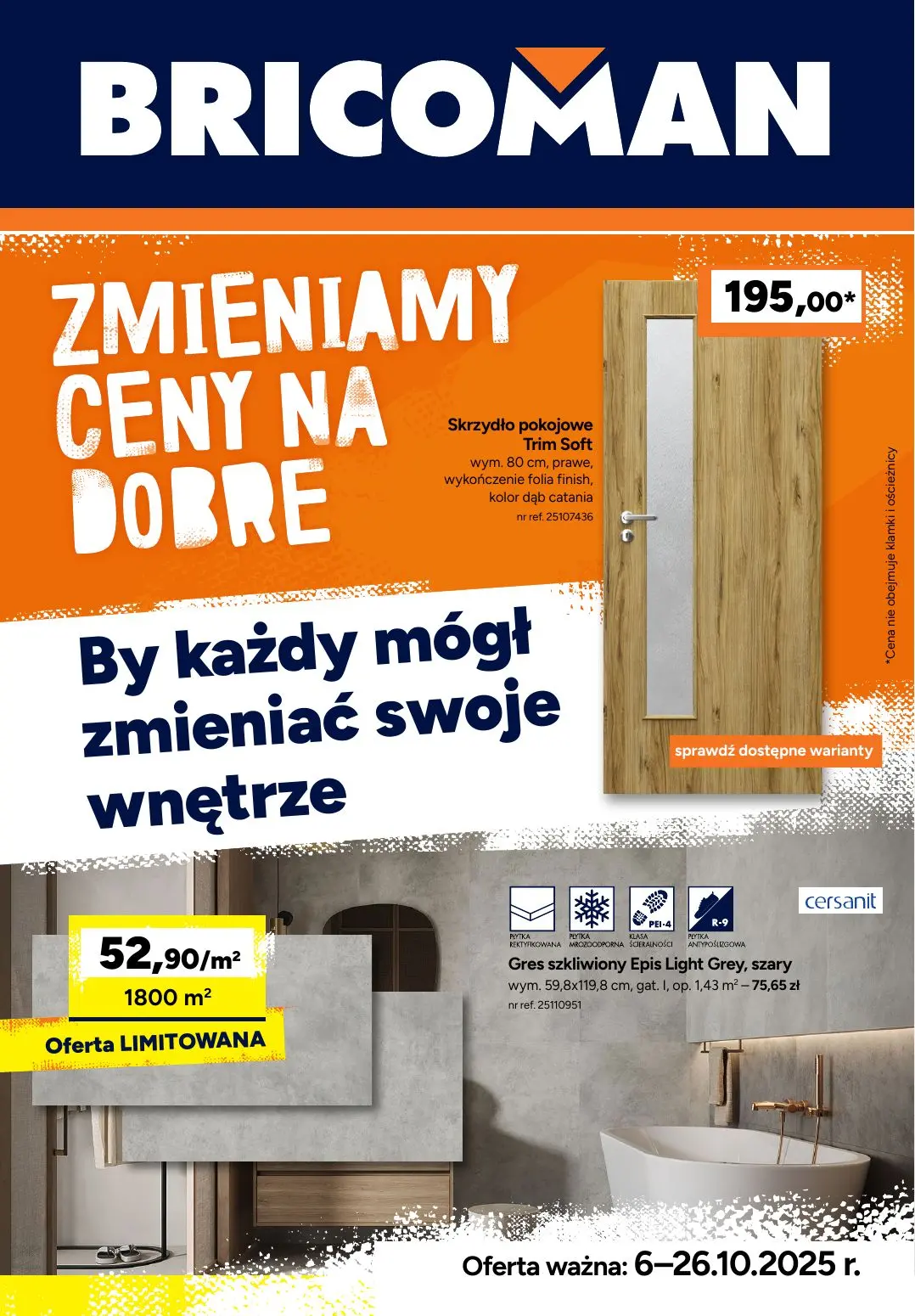 gazetka promocyjna BRICOMAN Zmieniamy ceny na dobre - Strona 1