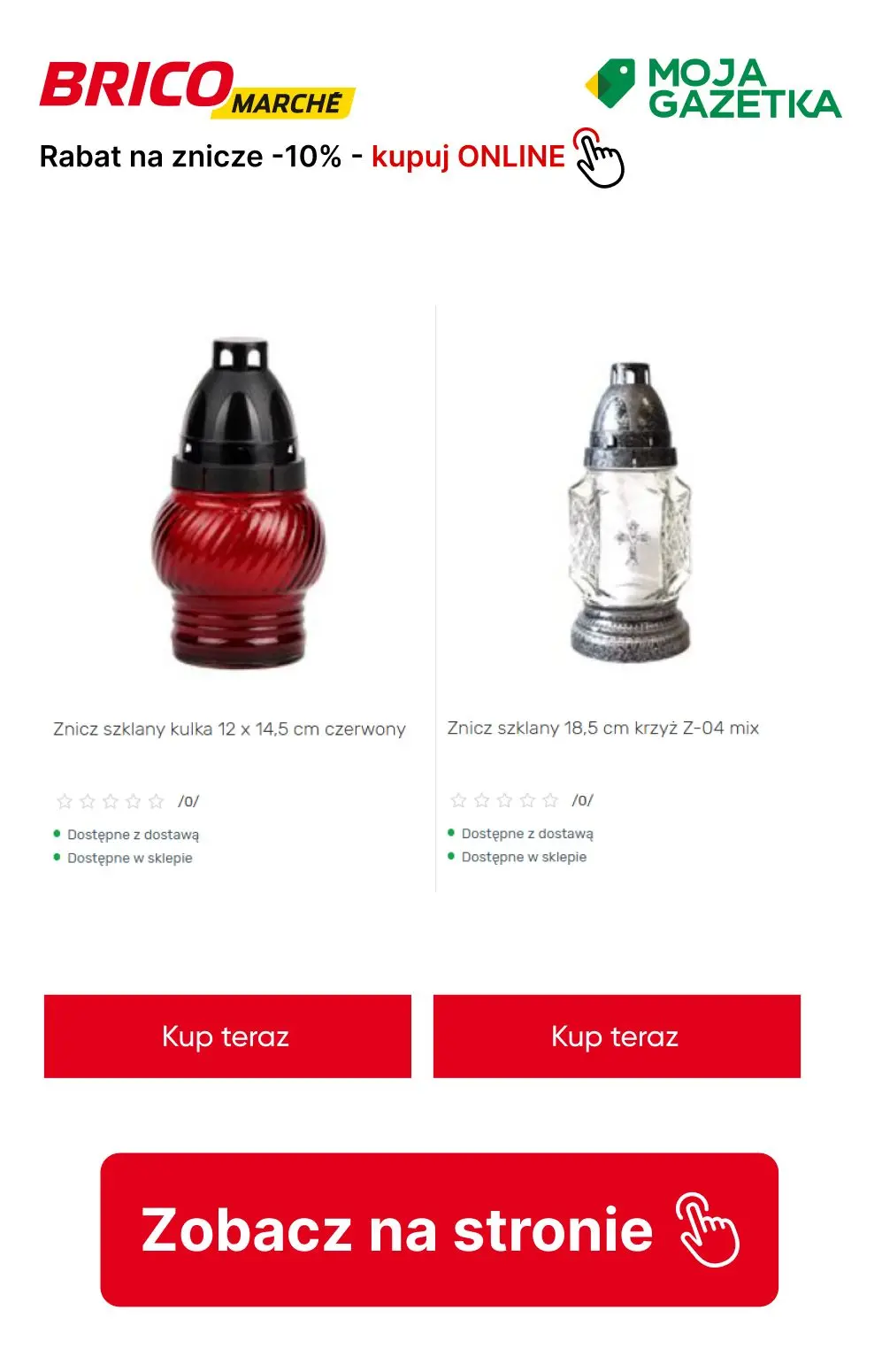 gazetka promocyjna BRICOMARCHE RABAT na znicze -10%! - Strona 5