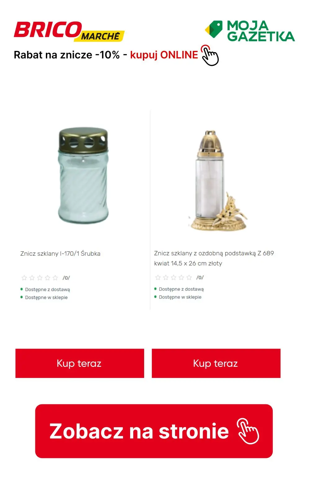 gazetka promocyjna BRICOMARCHE RABAT na znicze -10%! - Strona 6
