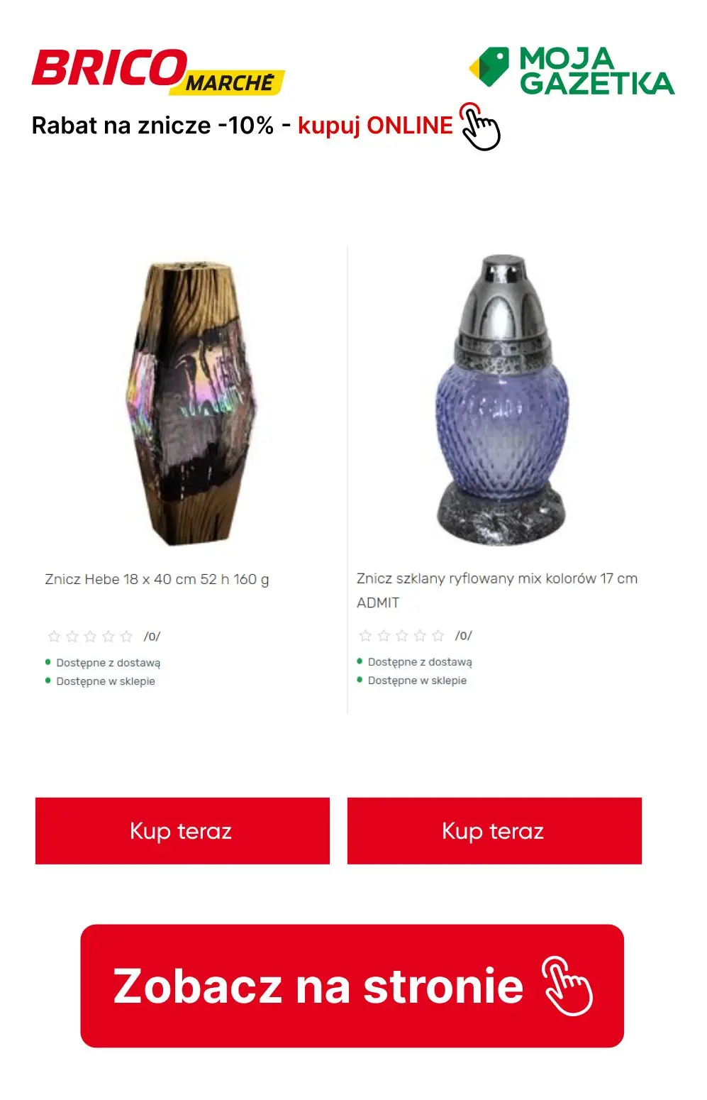 gazetka promocyjna BRICOMARCHE RABAT na znicze -10%! - Strona 8