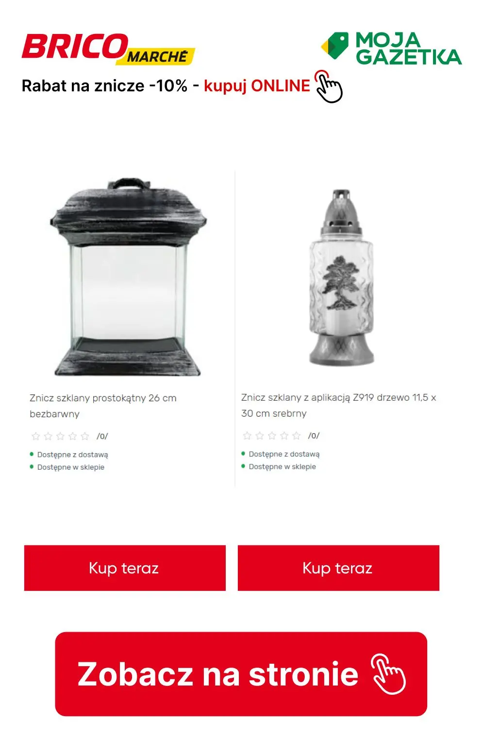 gazetka promocyjna BRICOMARCHE RABAT na znicze -10%! - Strona 9