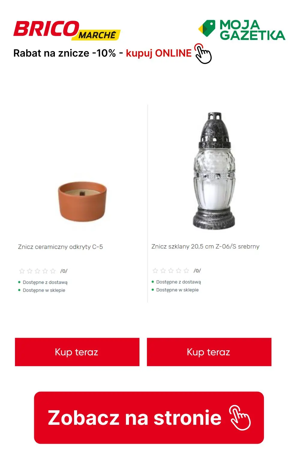 gazetka promocyjna BRICOMARCHE RABAT na znicze -10%! - Strona 10