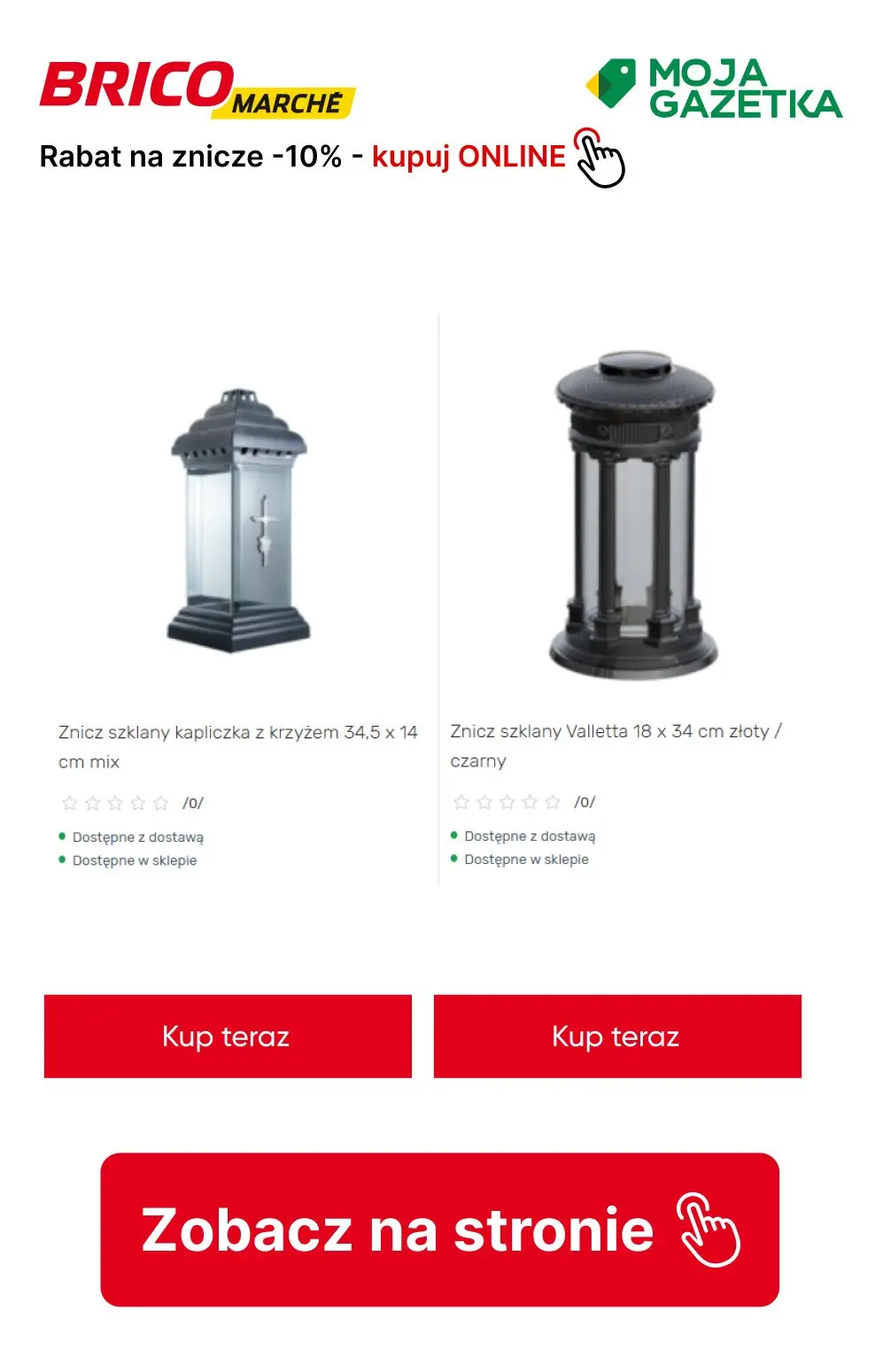 gazetka promocyjna BRICOMARCHE RABAT na znicze -10%! - Strona 13