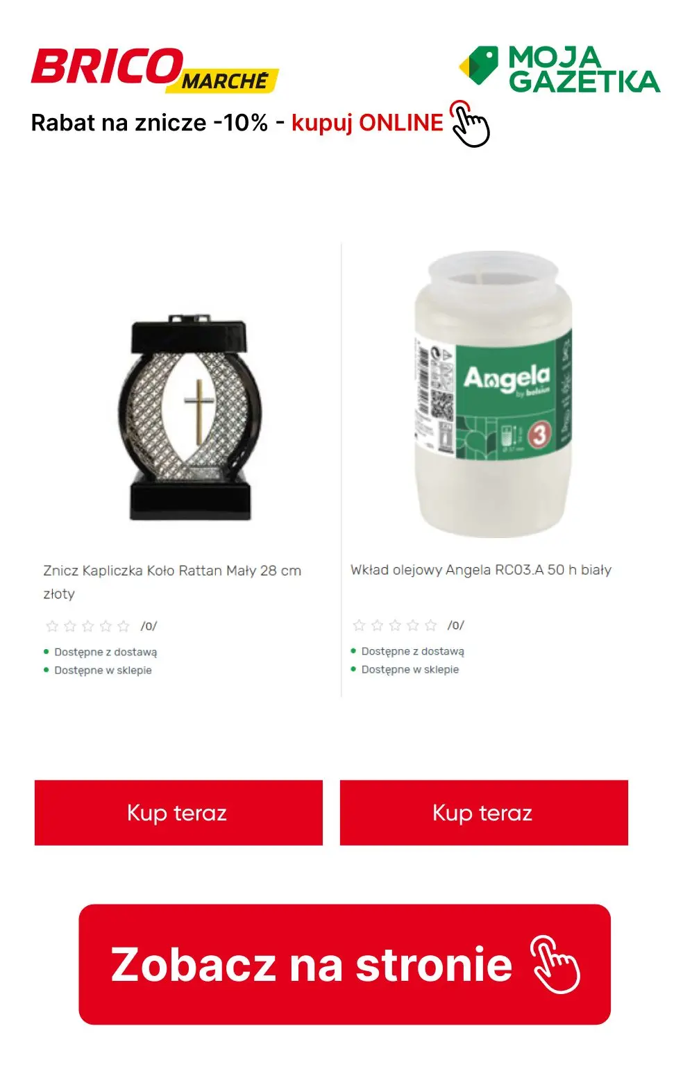 gazetka promocyjna BRICOMARCHE RABAT na znicze -10%! - Strona 14