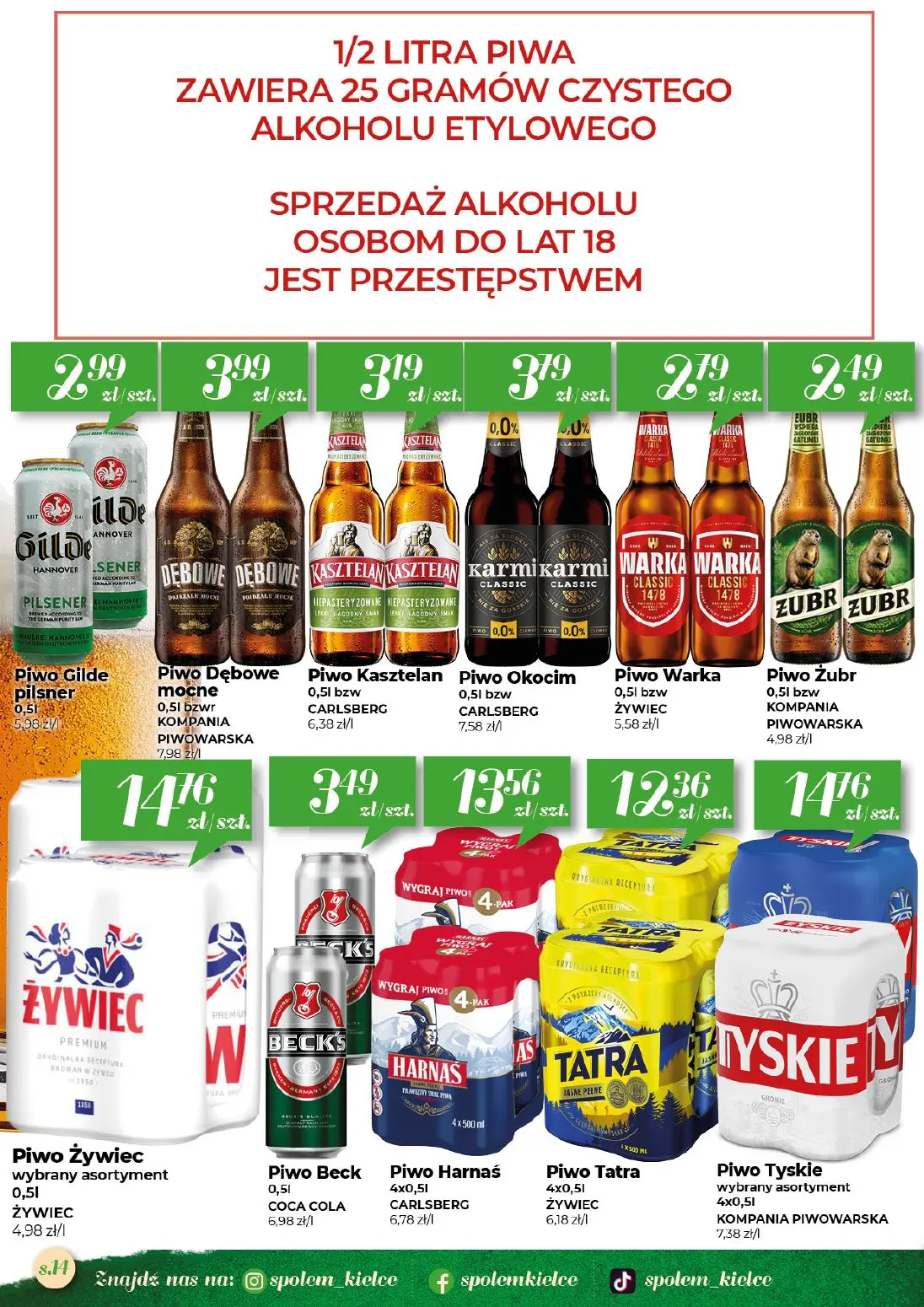 gazetka promocyjna Społem Kielce Jakość wyższa od ceny - Strona 14