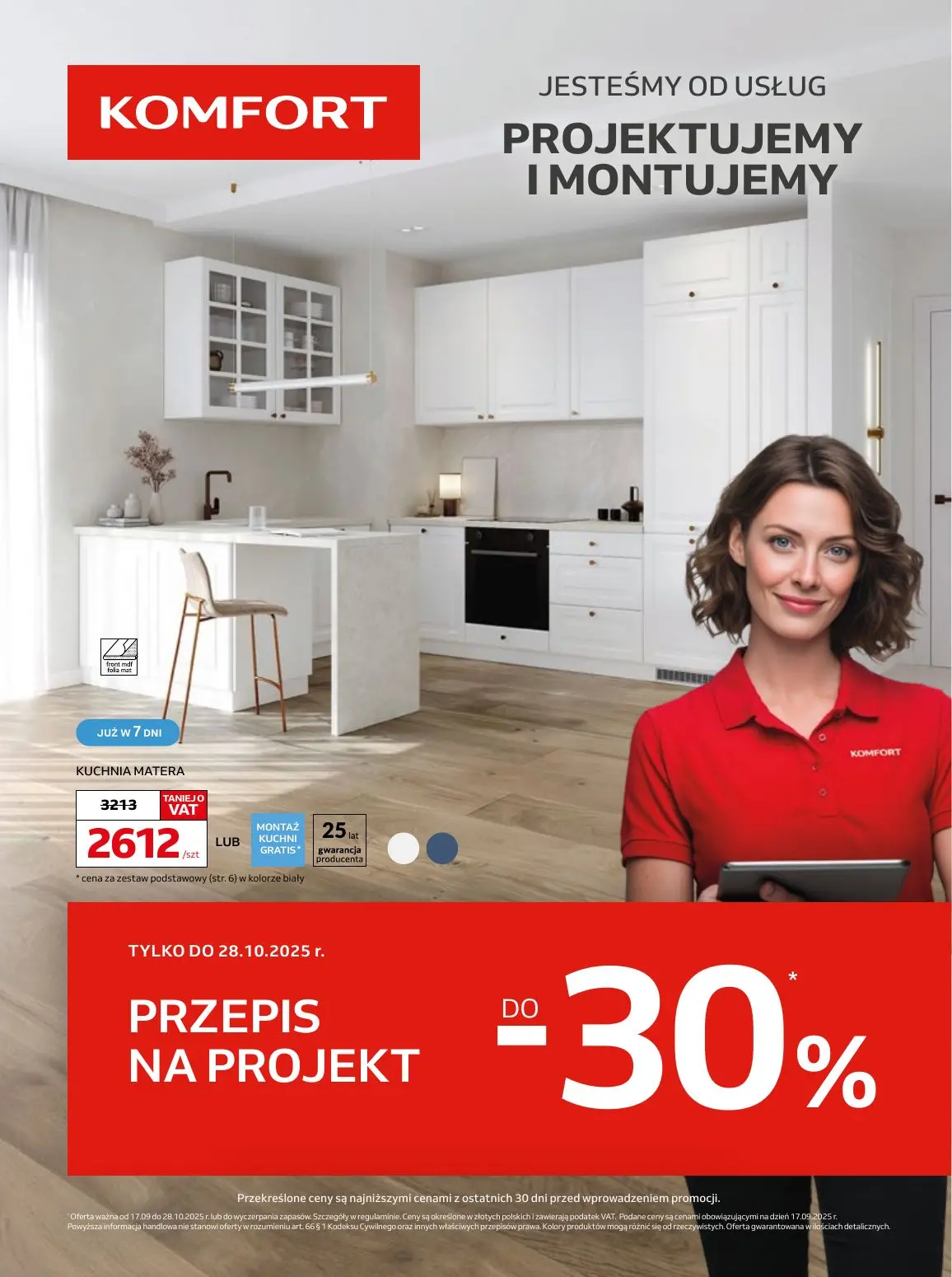 gazetka promocyjna KOMFORT Projektujemy i montujemy - Strona 1