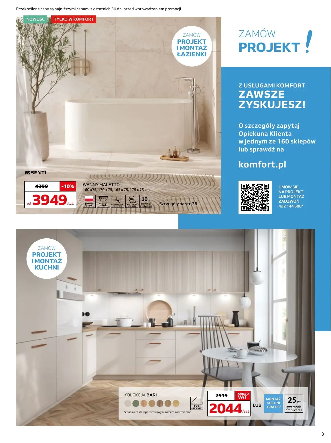 gazetka promocyjna KOMFORT Projektujemy i montujemy - Strona 3