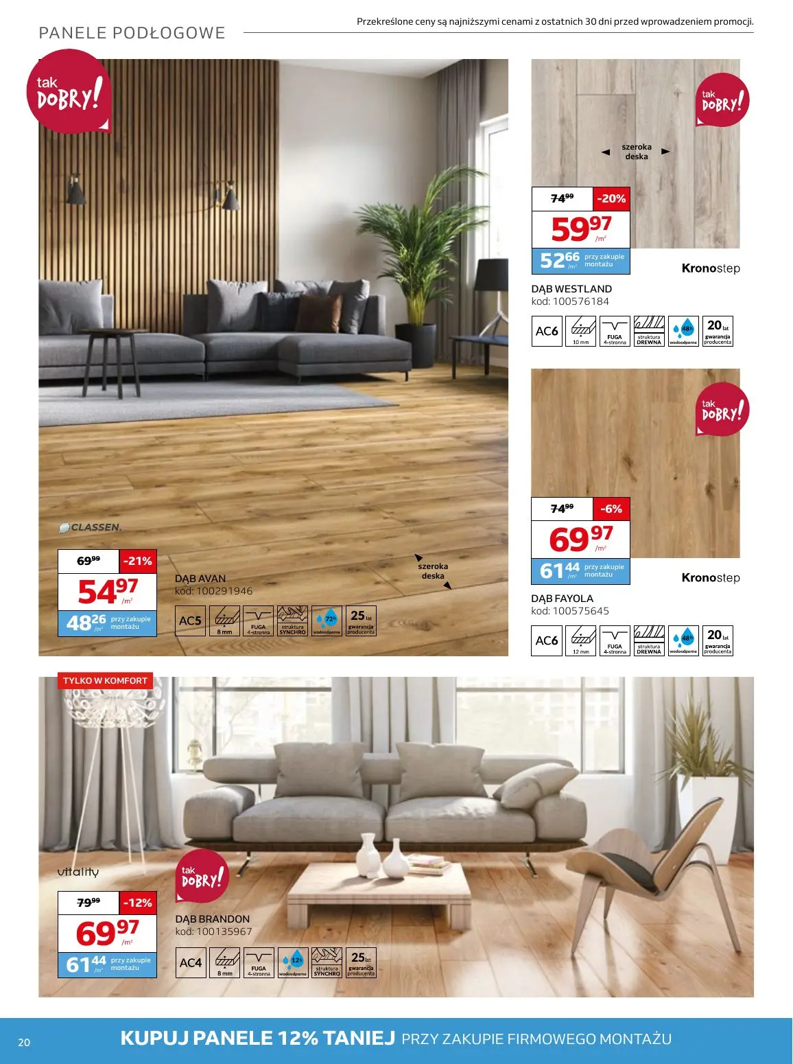 gazetka promocyjna KOMFORT Projektujemy i montujemy - Strona 20