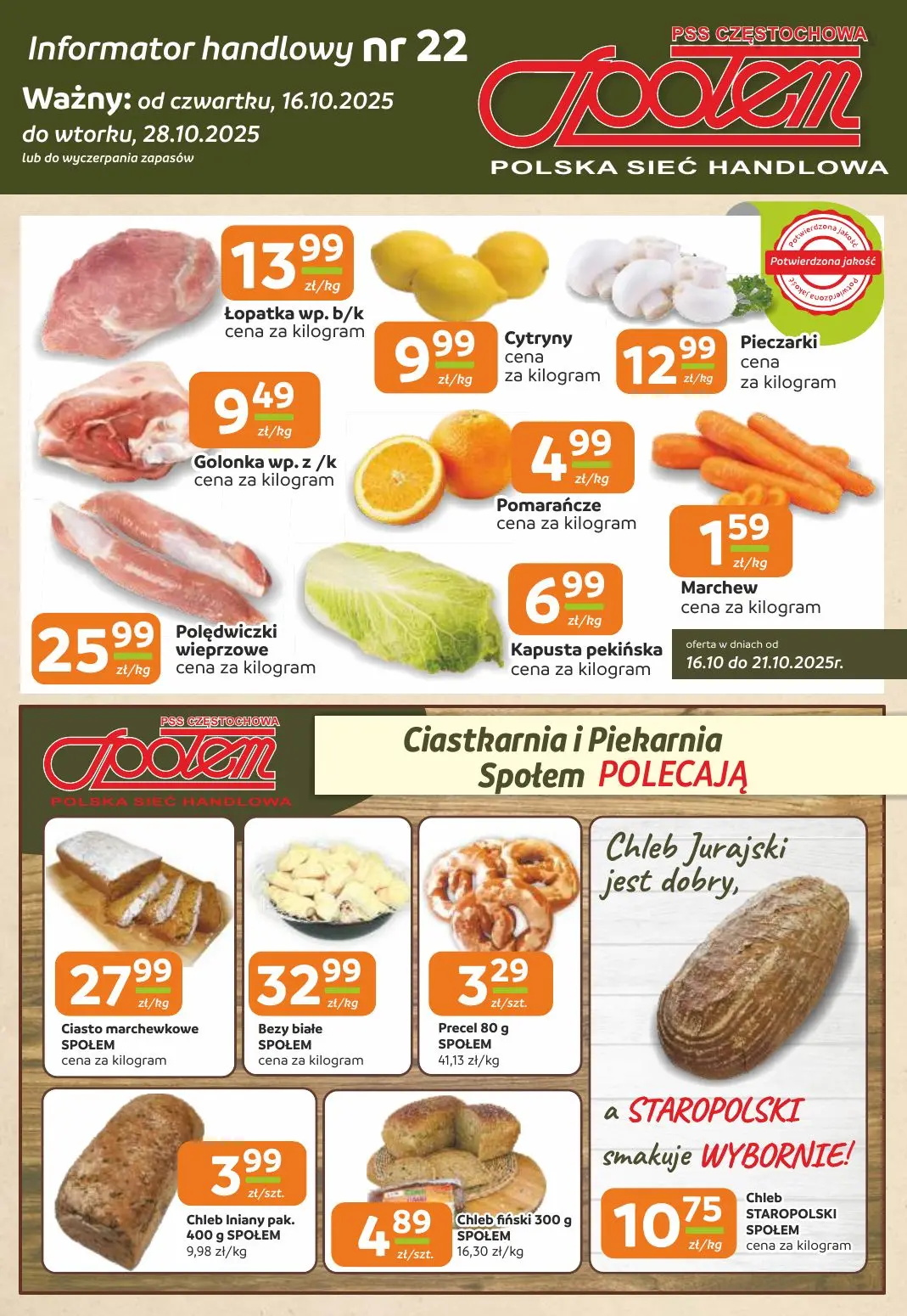 gazetka promocyjna Społem Częstochowa  - Strona 1