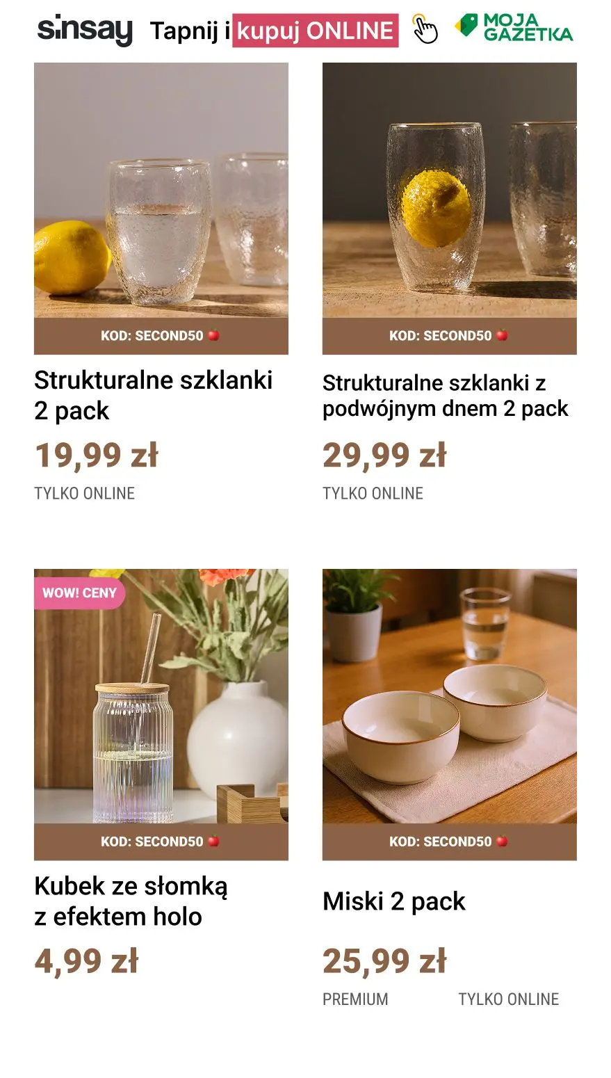 gazetka promocyjna Sinsay 👉 kod: SECOND50 🍎 - Strona 14