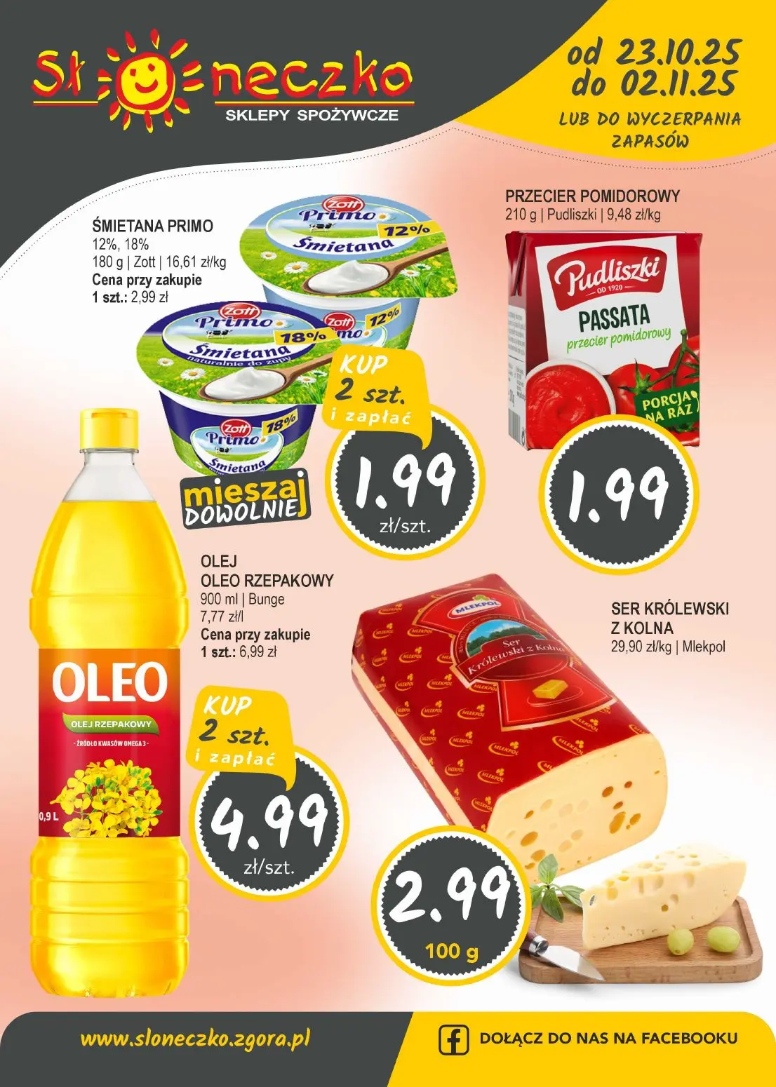 gazetka promocyjna Słoneczko Sklepy własne - województwo lubuskie, dolnośląskie i wielkopolskie - Strona 1