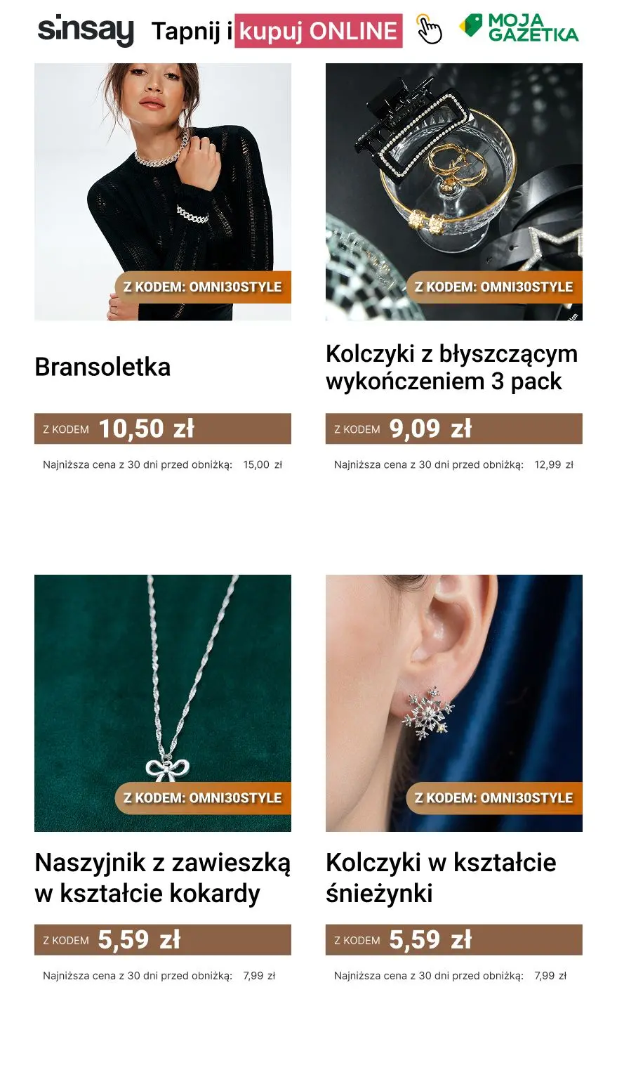 gazetka promocyjna Sinsay - 30% na kategorię: Biżuteria damska - Strona 2