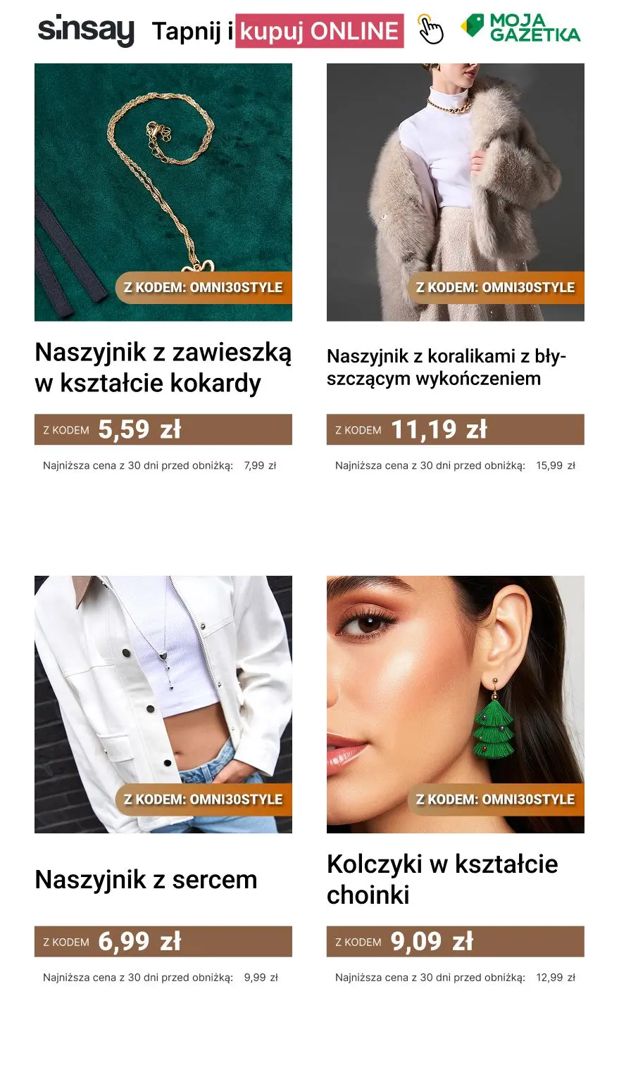 gazetka promocyjna Sinsay - 30% na kategorię: Biżuteria damska - Strona 3