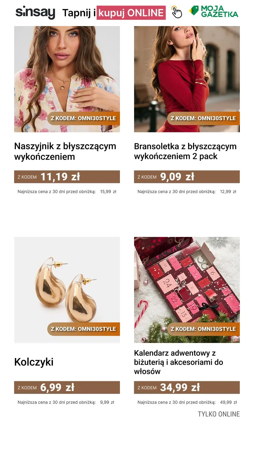gazetka promocyjna Sinsay - 30% na kategorię: Biżuteria damska - Strona 4