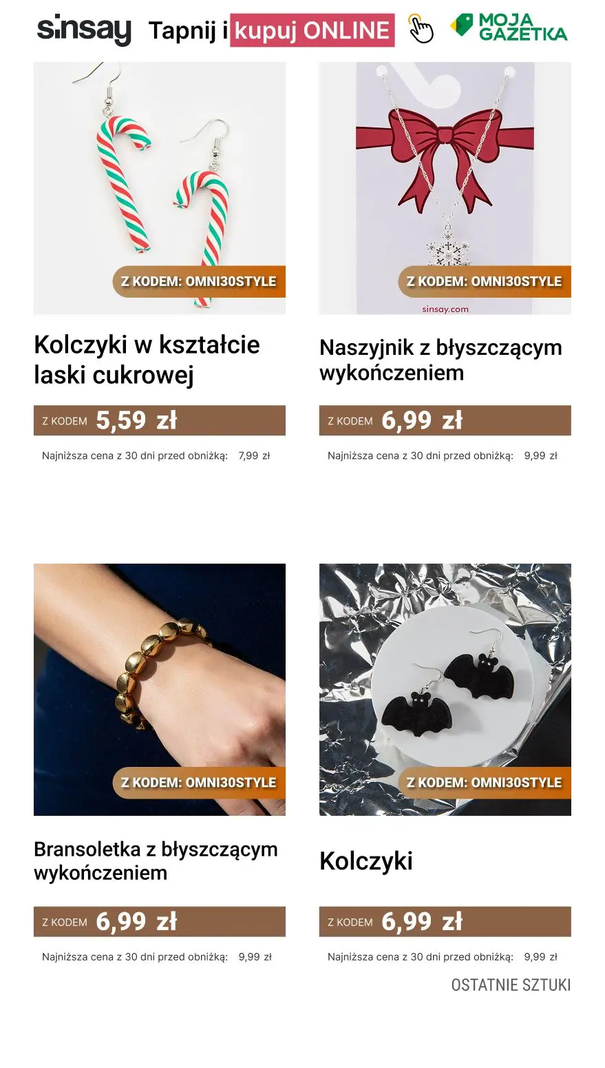 gazetka promocyjna Sinsay - 30% na kategorię: Biżuteria damska - Strona 6