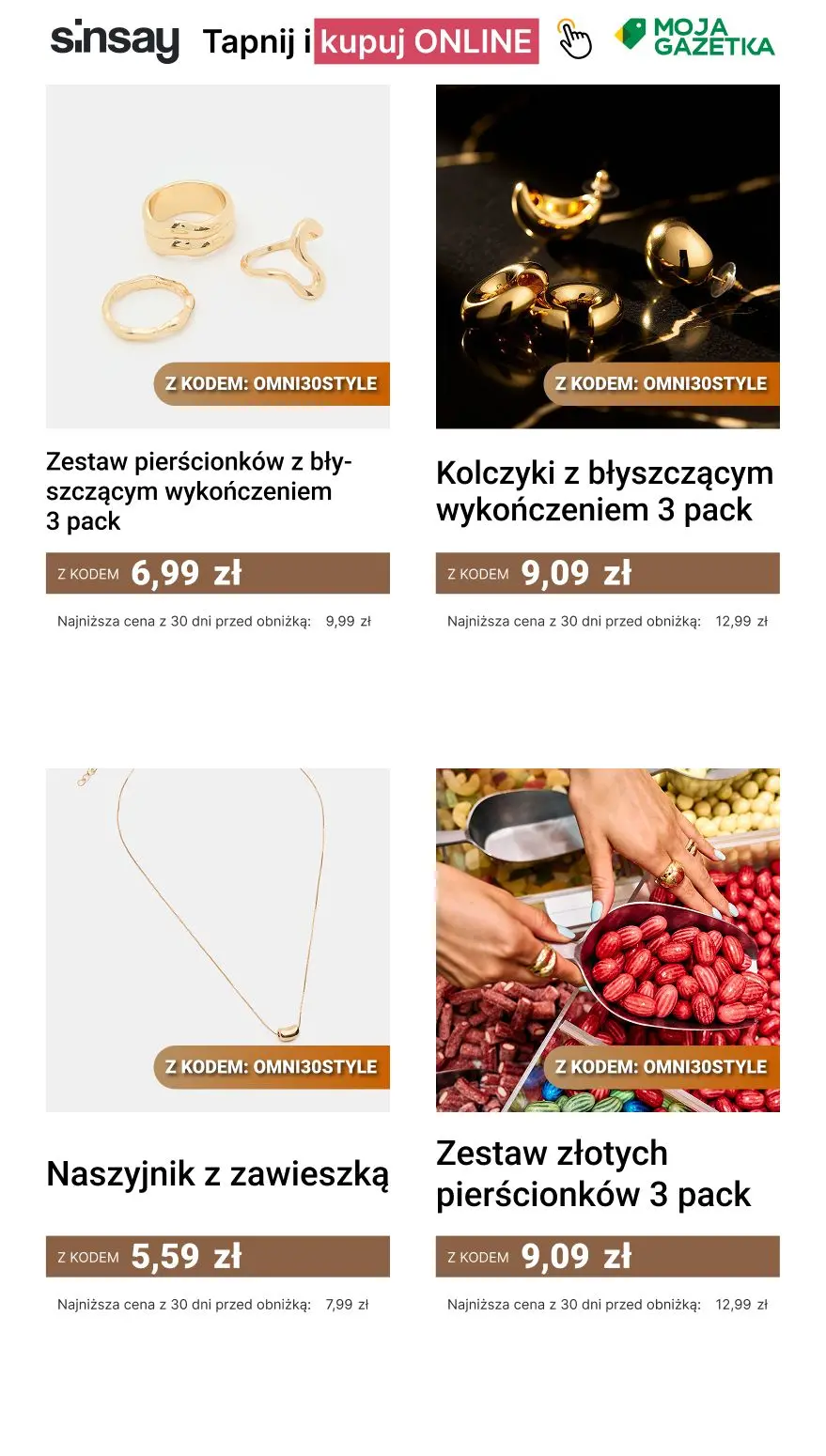gazetka promocyjna Sinsay - 30% na kategorię: Biżuteria damska - Strona 7