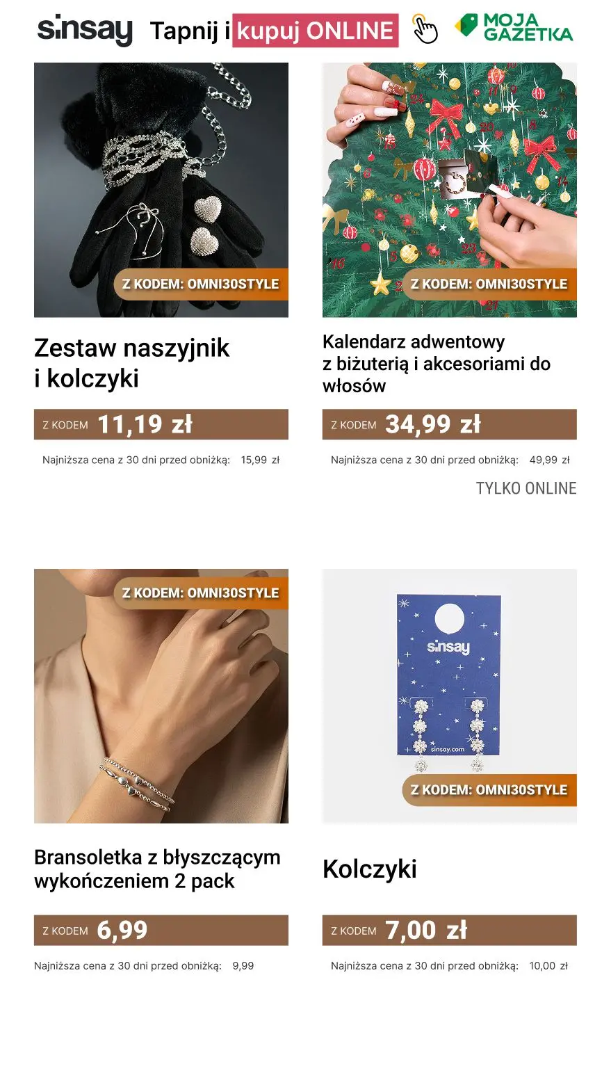 gazetka promocyjna Sinsay - 30% na kategorię: Biżuteria damska - Strona 8