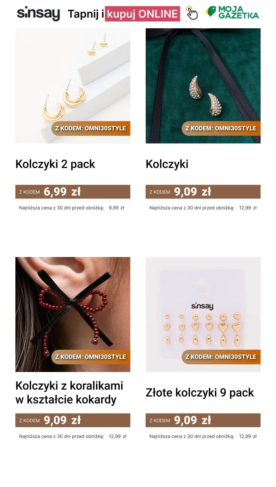 gazetka promocyjna Sinsay - 30% na kategorię: Biżuteria damska - Strona 14