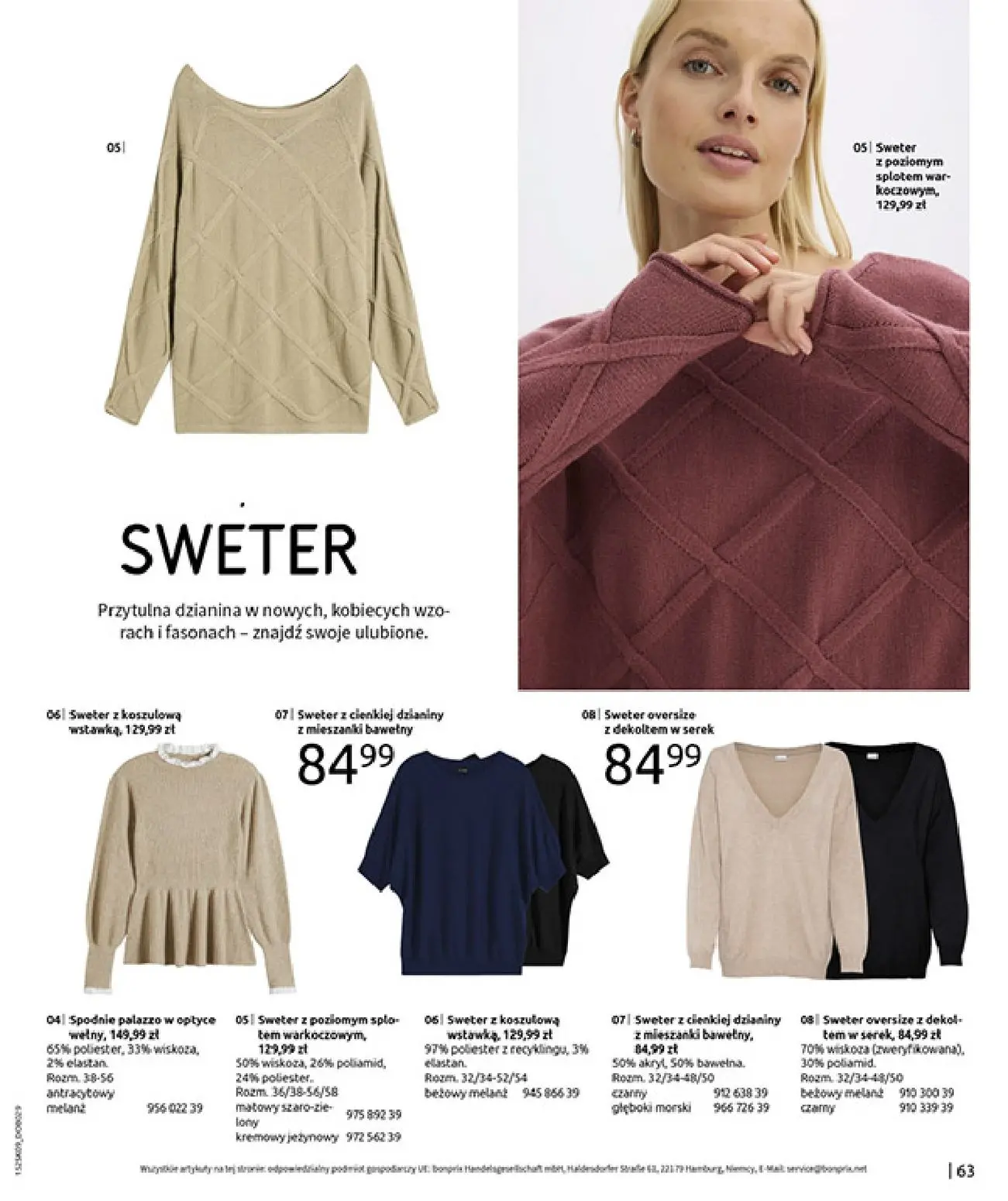 gazetka promocyjna bonprix PRZYTULNY SEZON PRZEJŚCIOWY - Strona 65