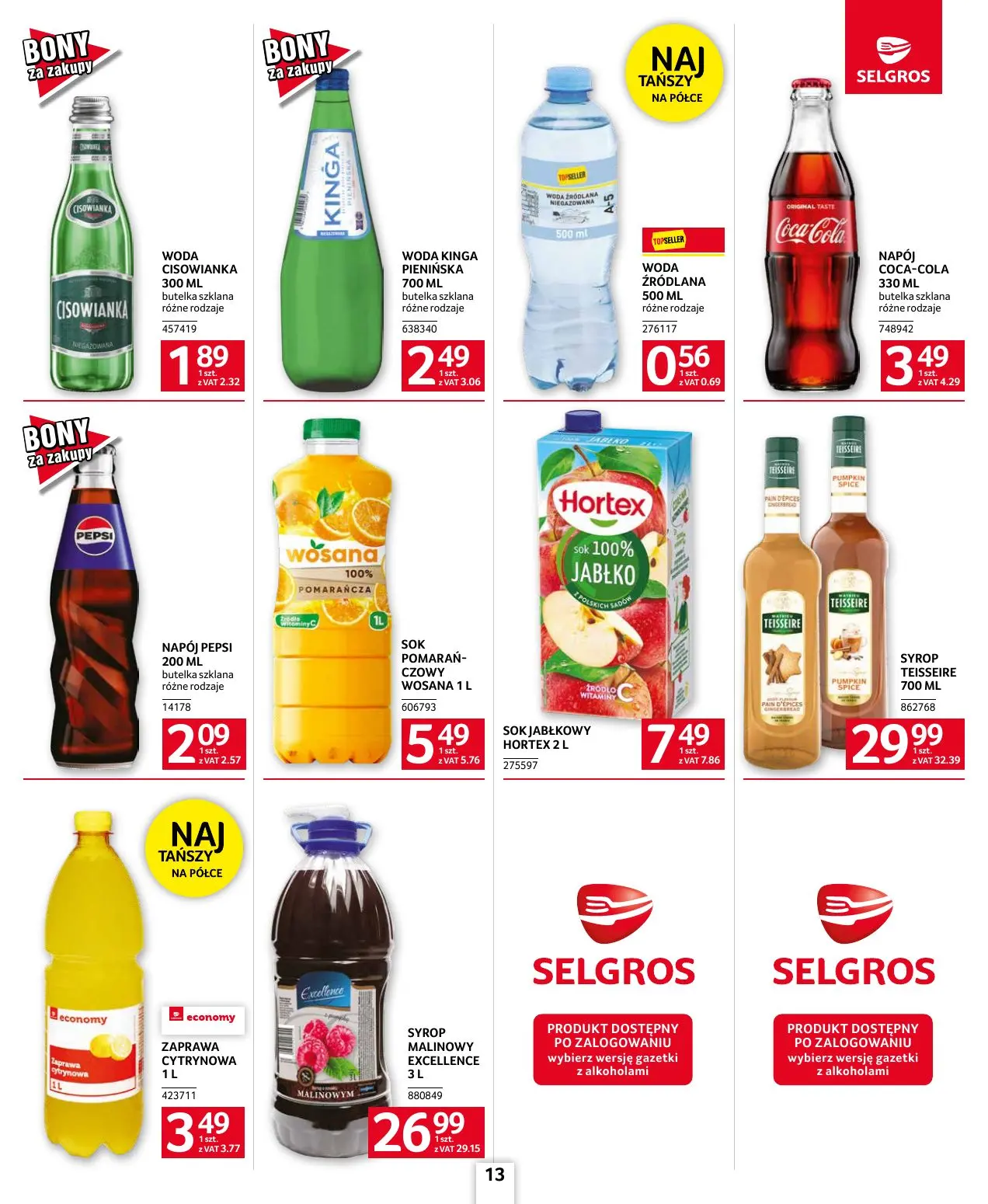 gazetka promocyjna SELGROS Oferta dla gastronomii - Strona 13