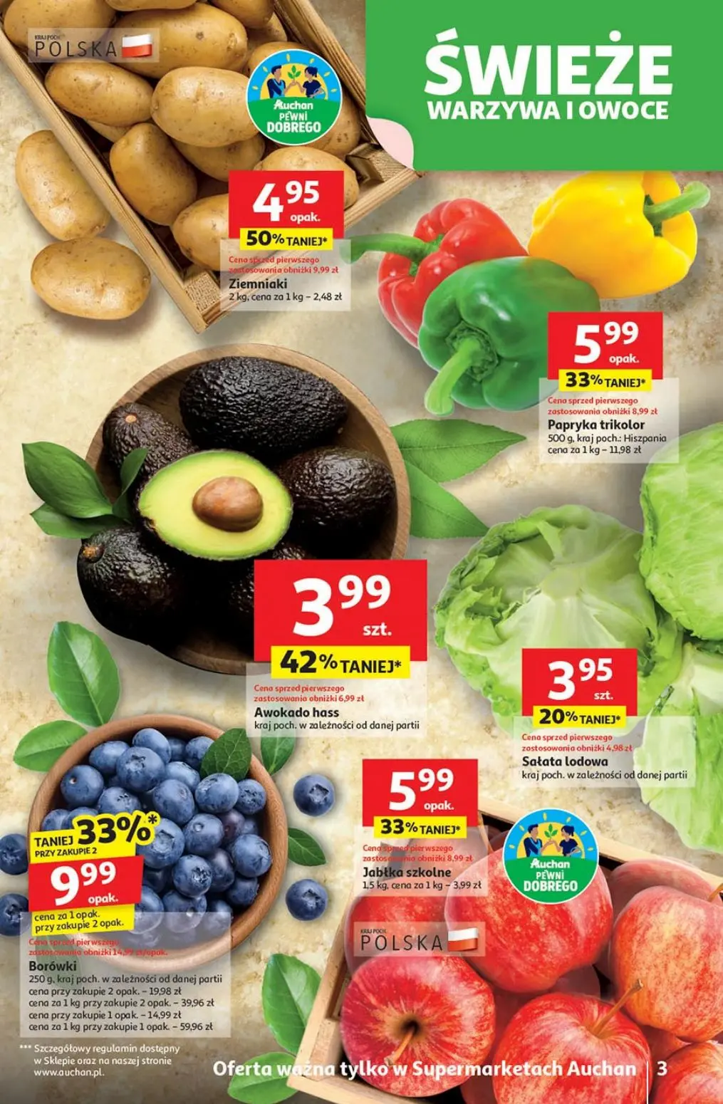 gazetka promocyjna Auchan Supermarket Pewność niskich cen - Strona 3