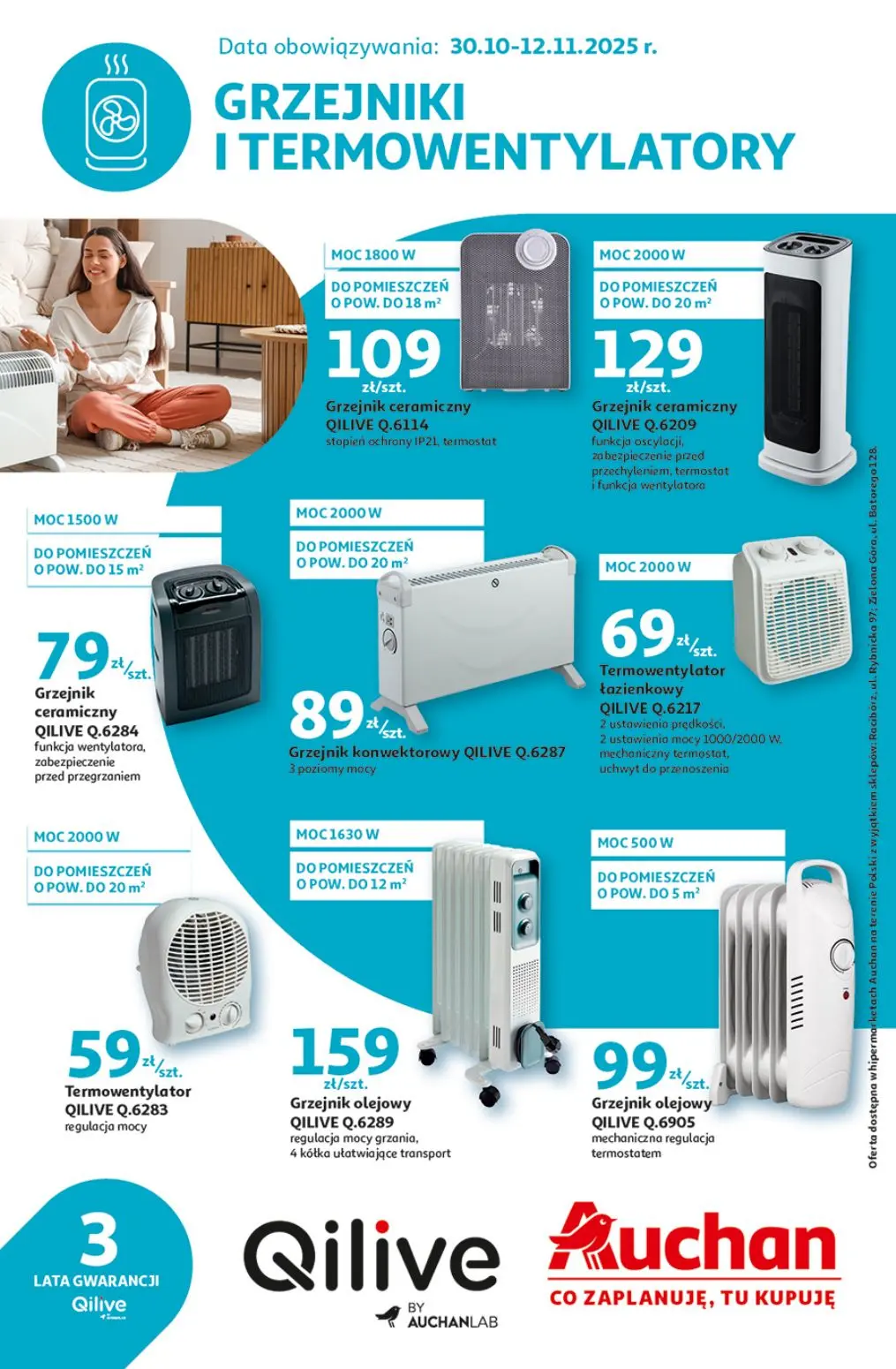 gazetka promocyjna Auchan Grzejniki i termowentylatory - Strona 1