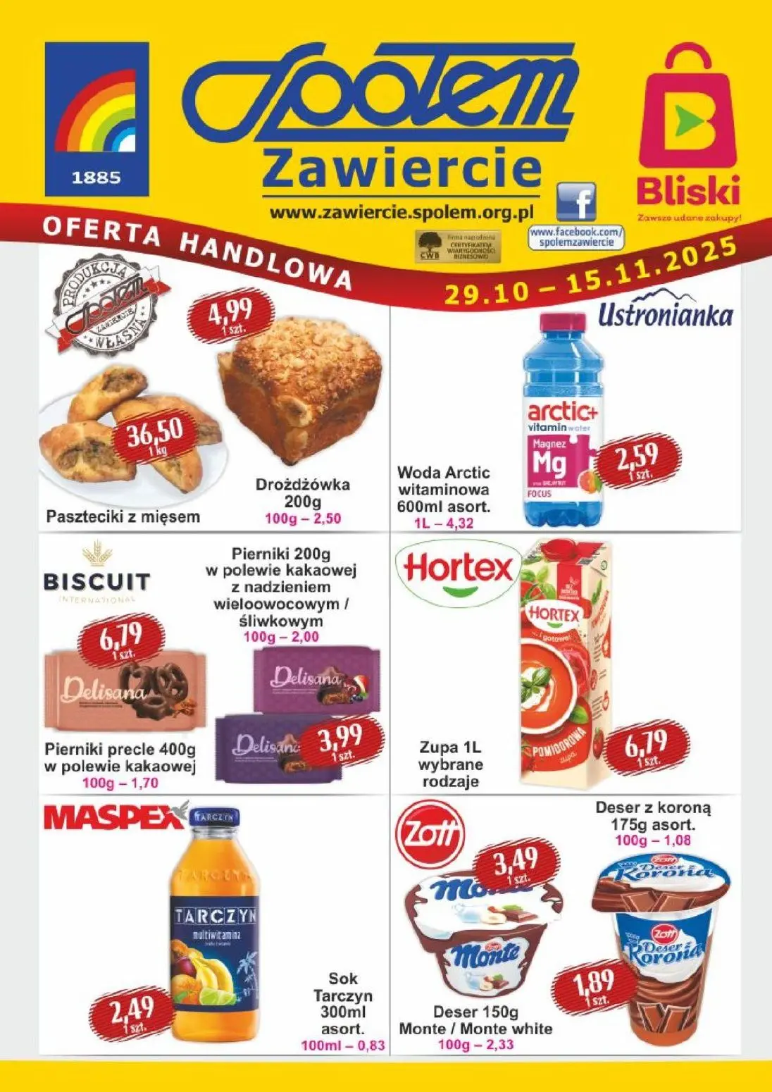 gazetka promocyjna Społem Zawiercie  - Strona 1