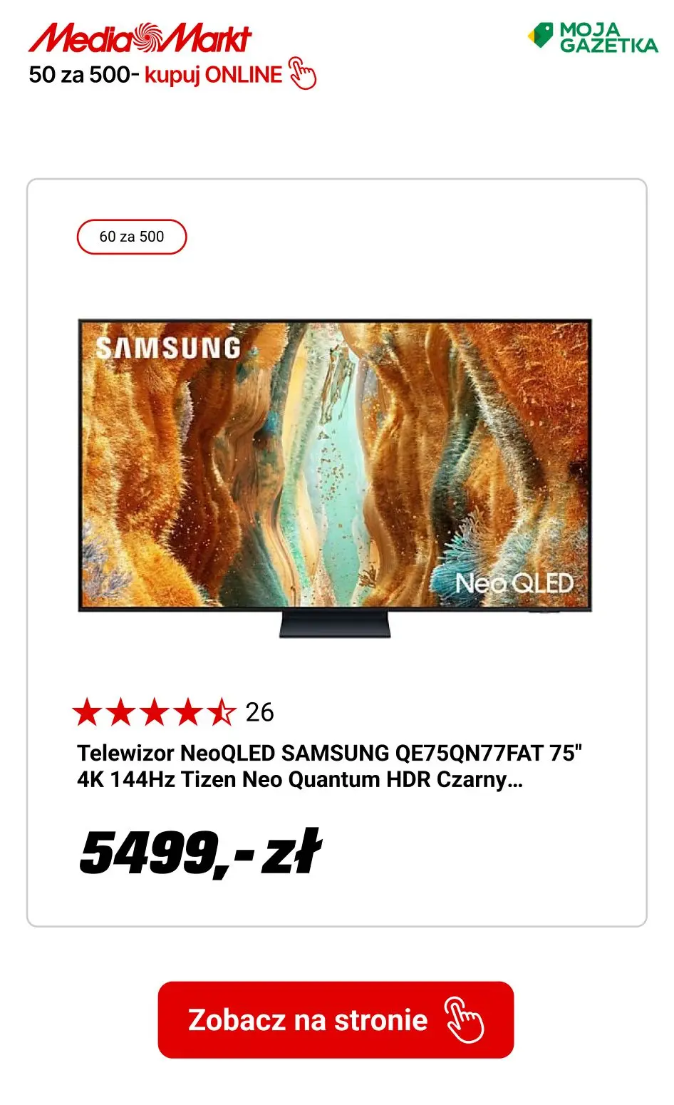 gazetka promocyjna Media Markt Zgarnij 60 zł rabatu za każde wydane 500 zł! - Strona 5