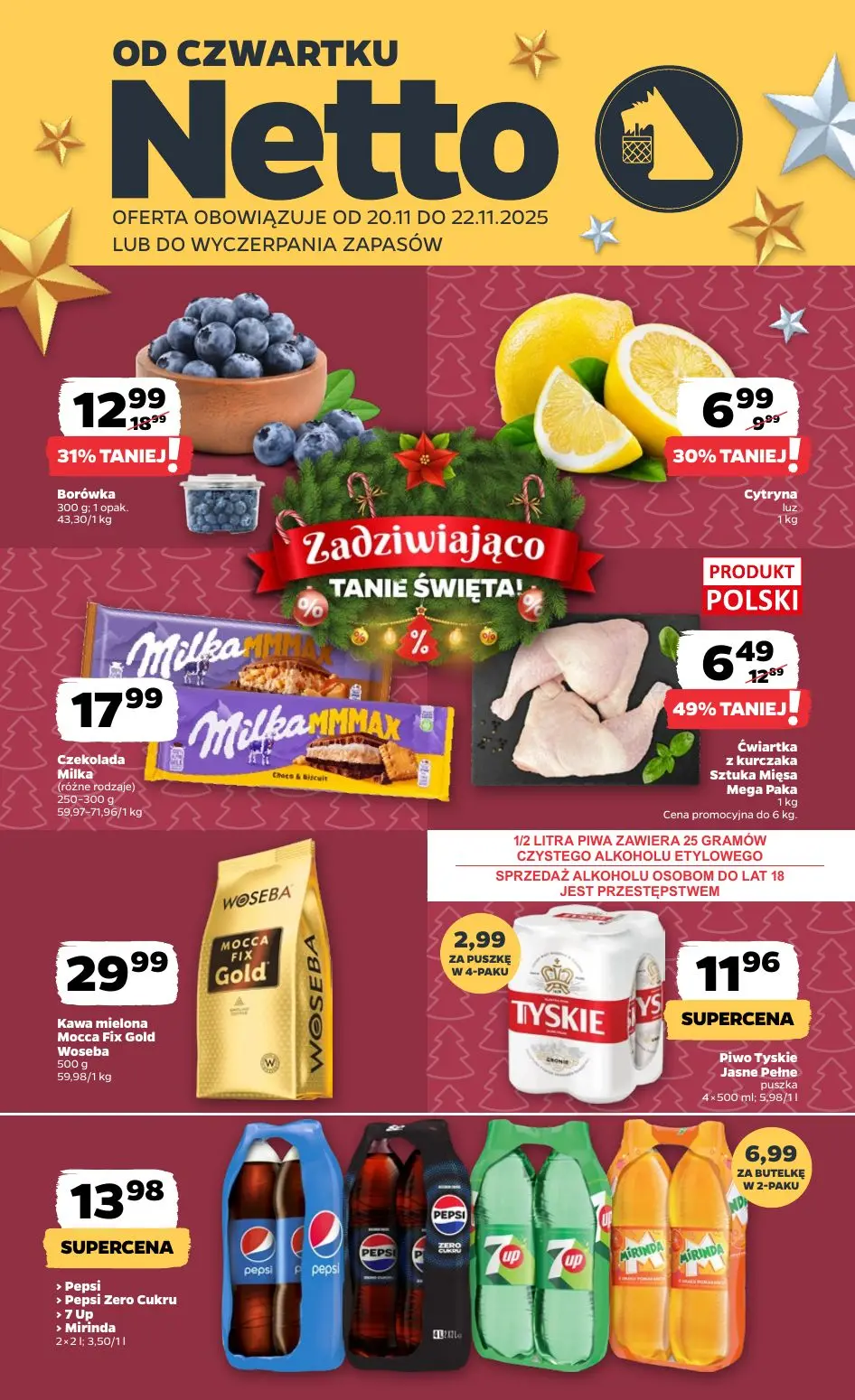 gazetka promocyjna NETTO Zadziwiająco tanie Święta 🍲 - Strona 1