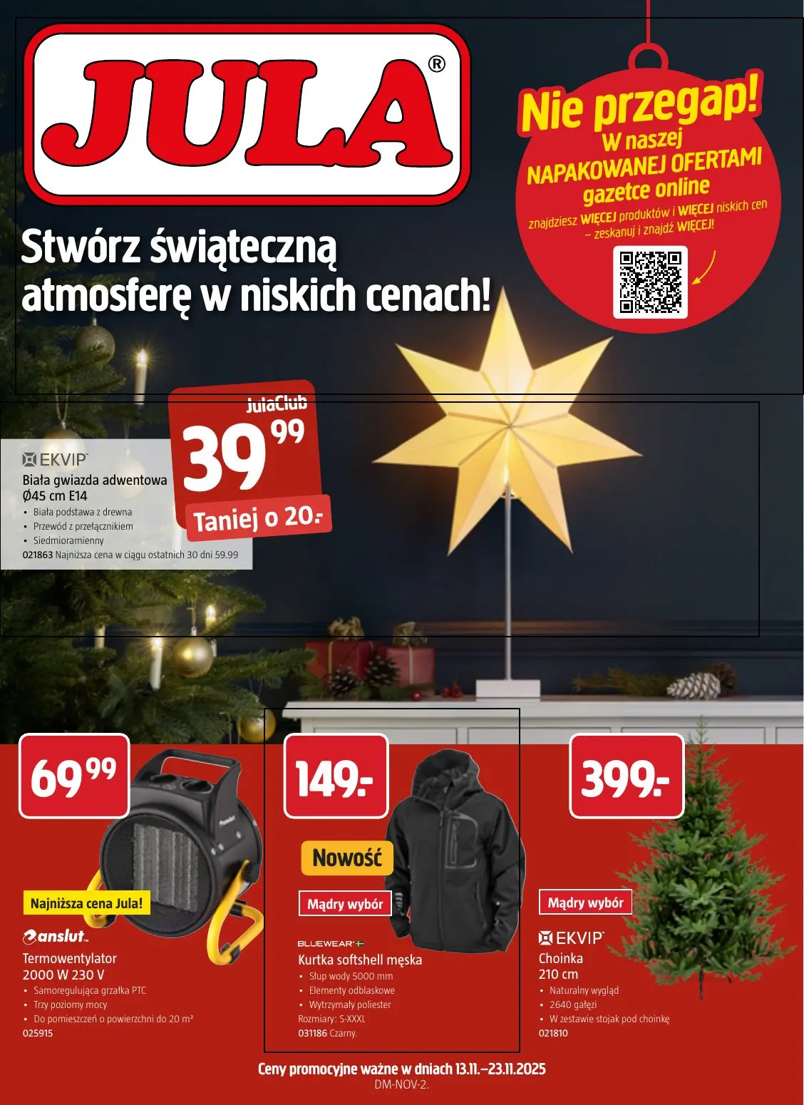 gazetka promocyjna JULA Stwórz świąteczną atmosferę w niskich cenach! - Strona 1